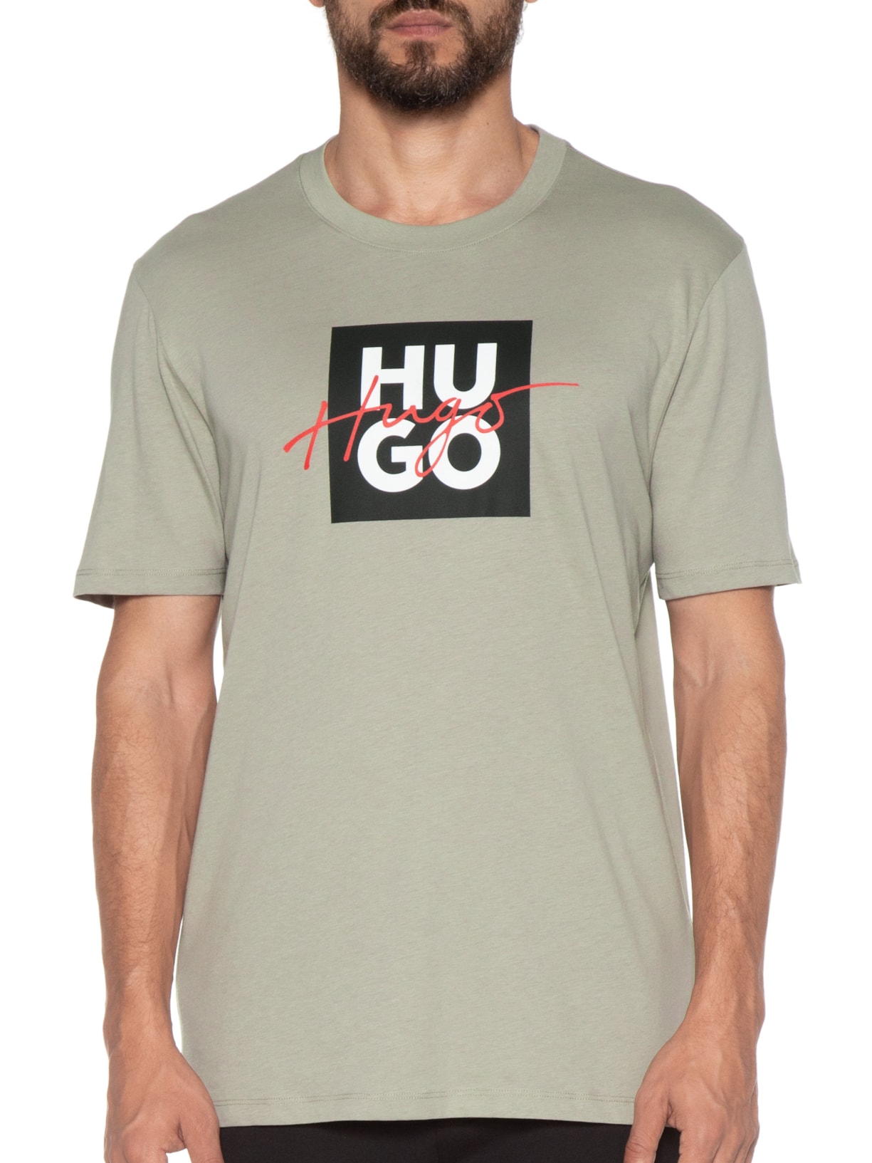 Camiseta Masculina Dalpaca Cinza Hugo