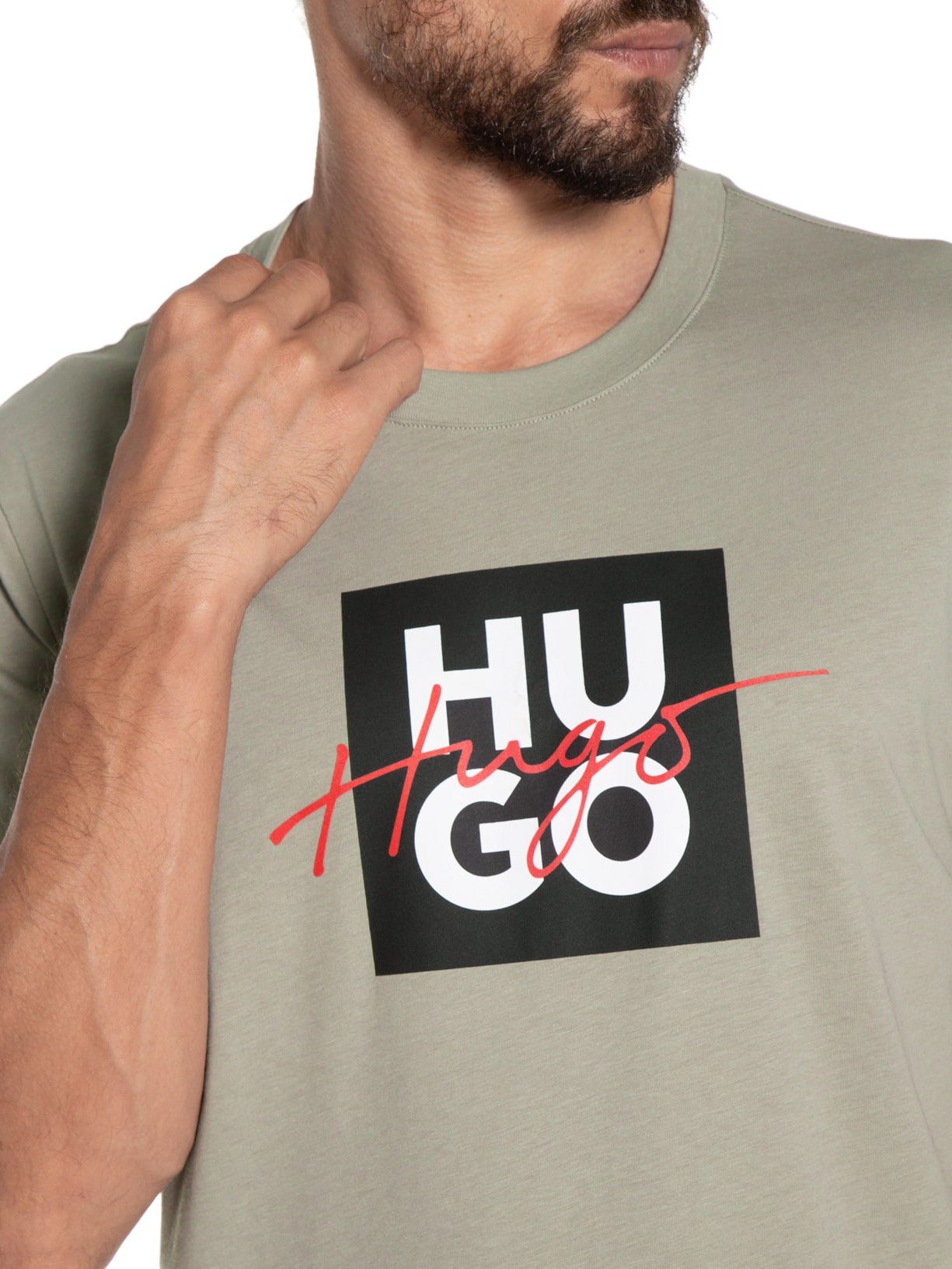 Camiseta Masculina Dalpaca Cinza Hugo