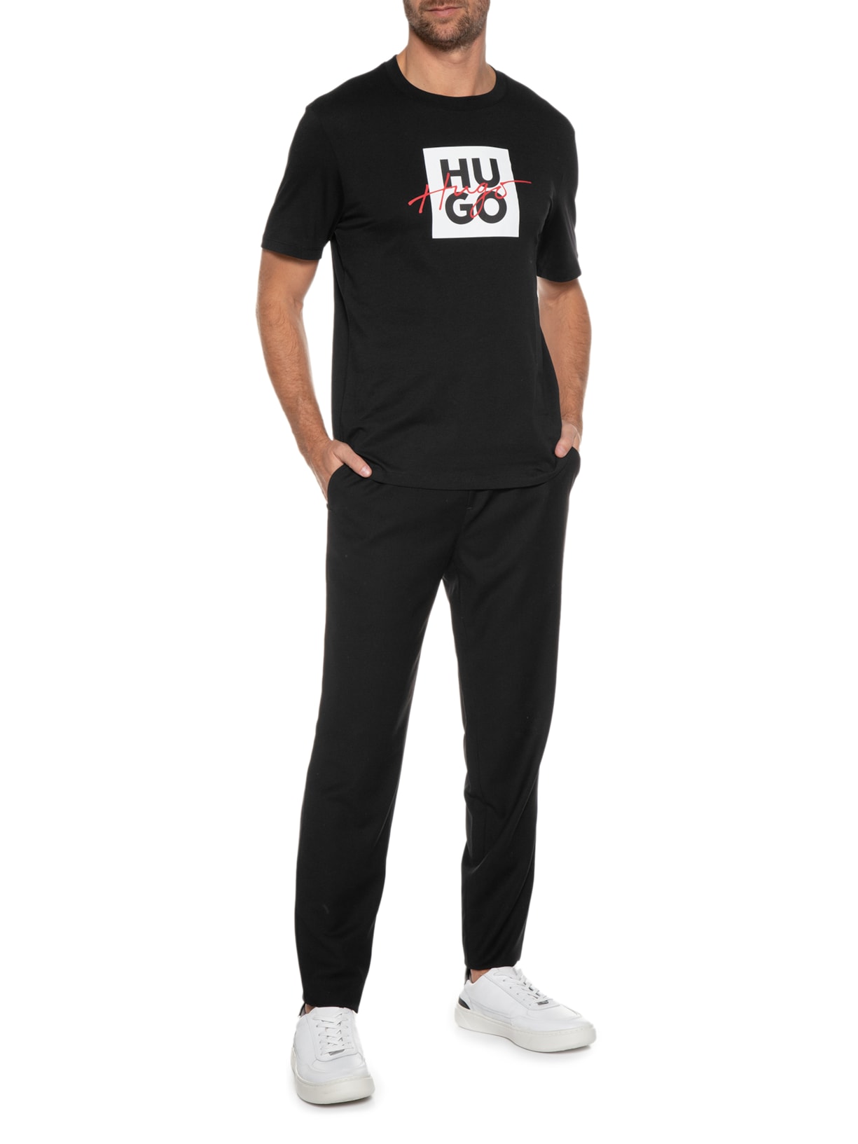 Camiseta Masculina Dalpaca Preto Hugo