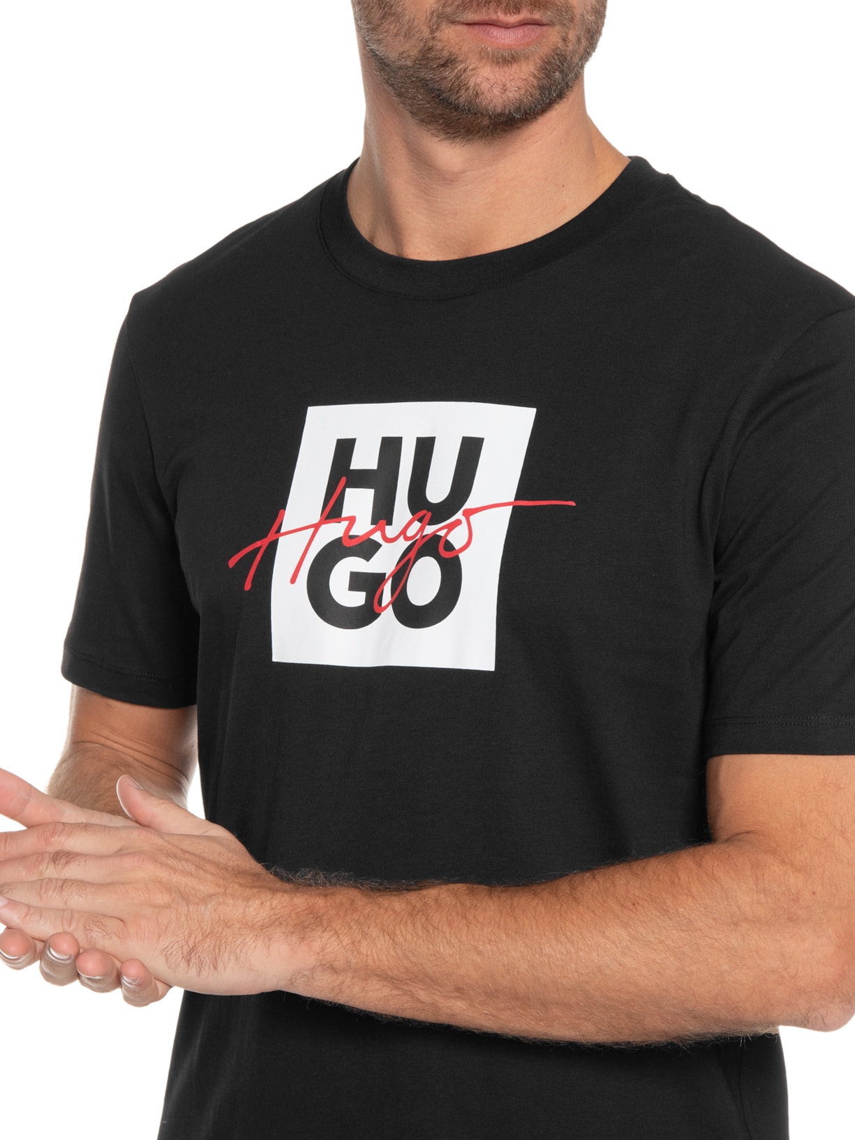 Camiseta Masculina Dalpaca Preto Hugo