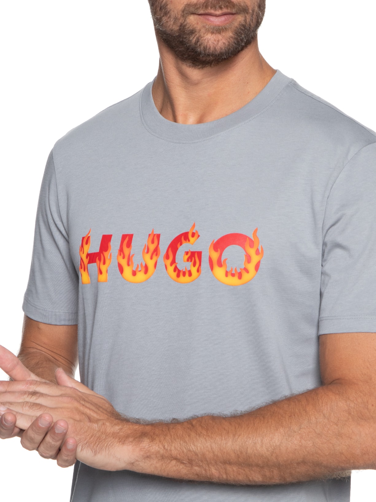 Camiseta Masculina Danda Cinza Hugo