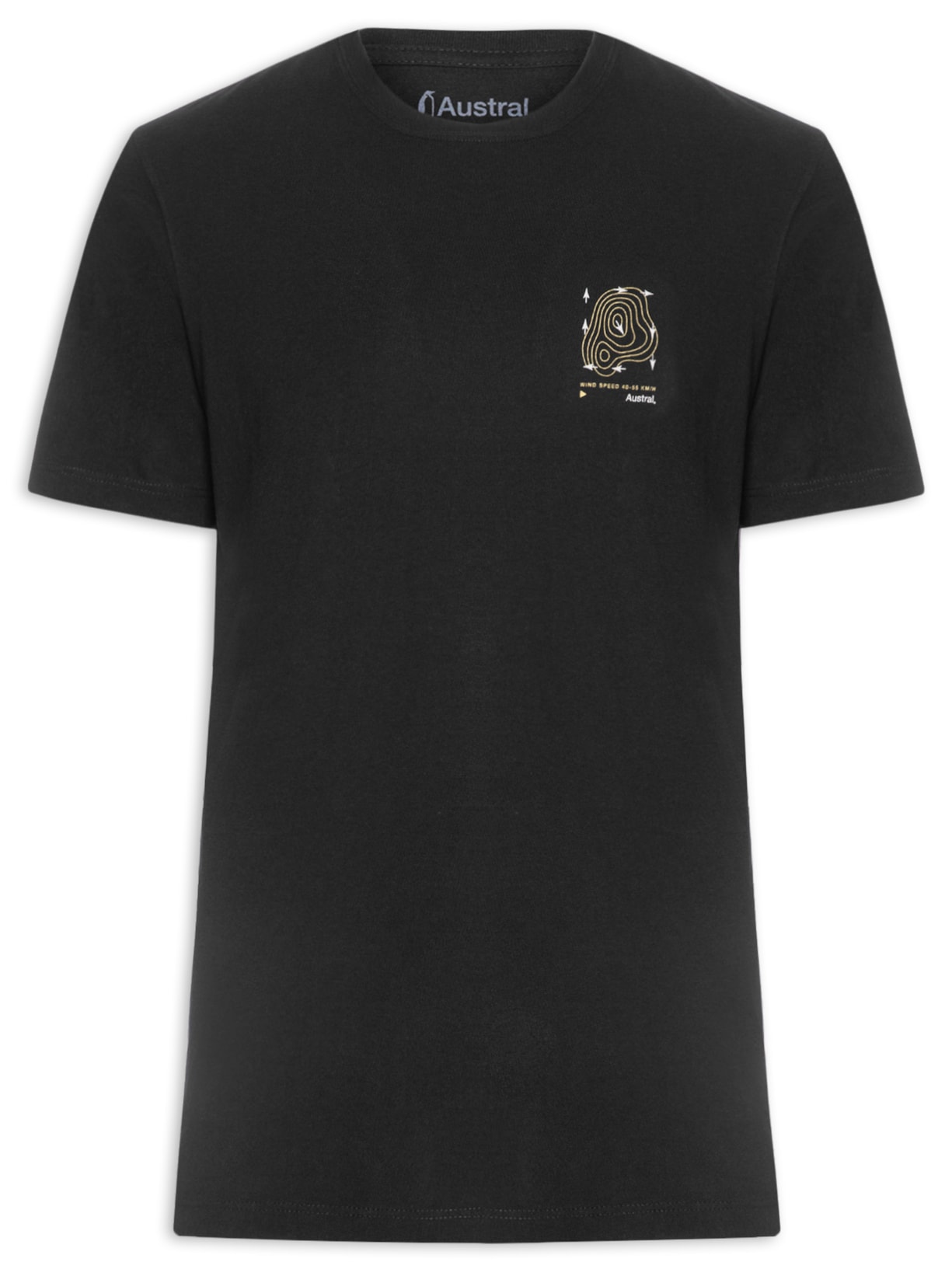 Camiseta Masculina Dander Preto Austral