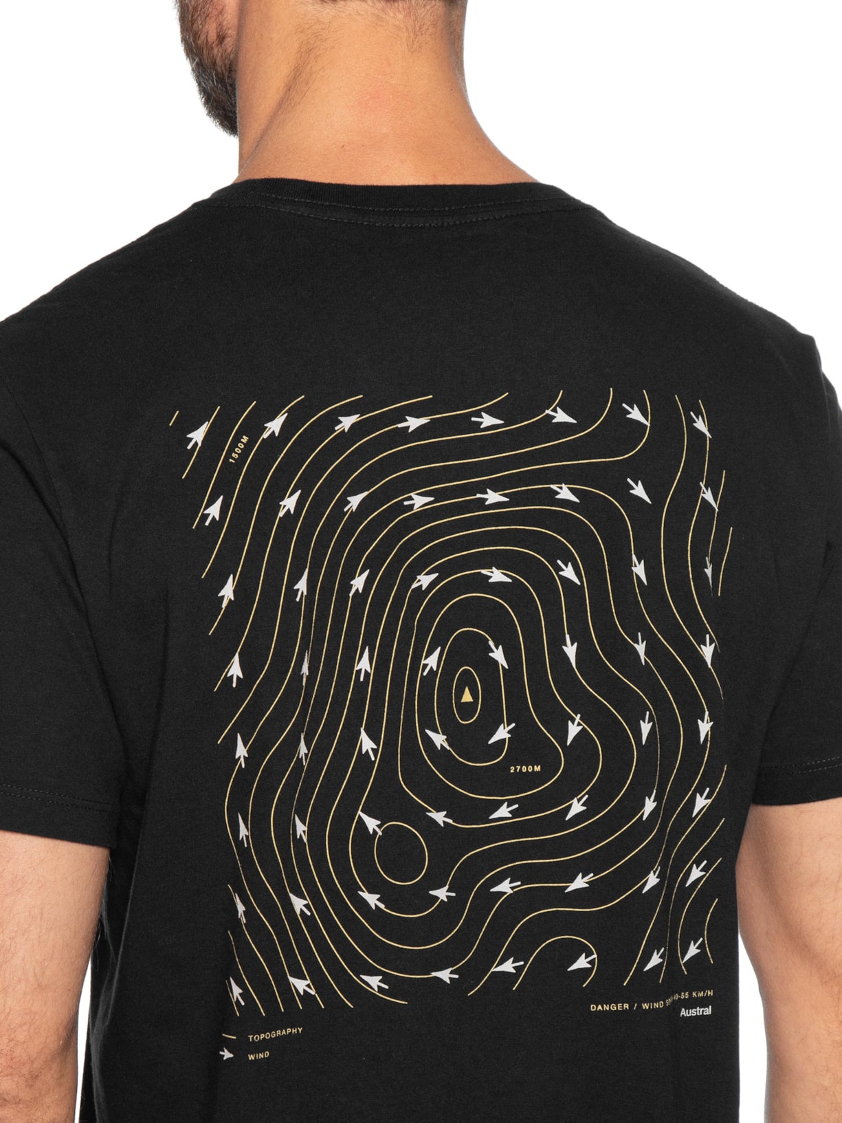 Camiseta Masculina Dander Preto Austral