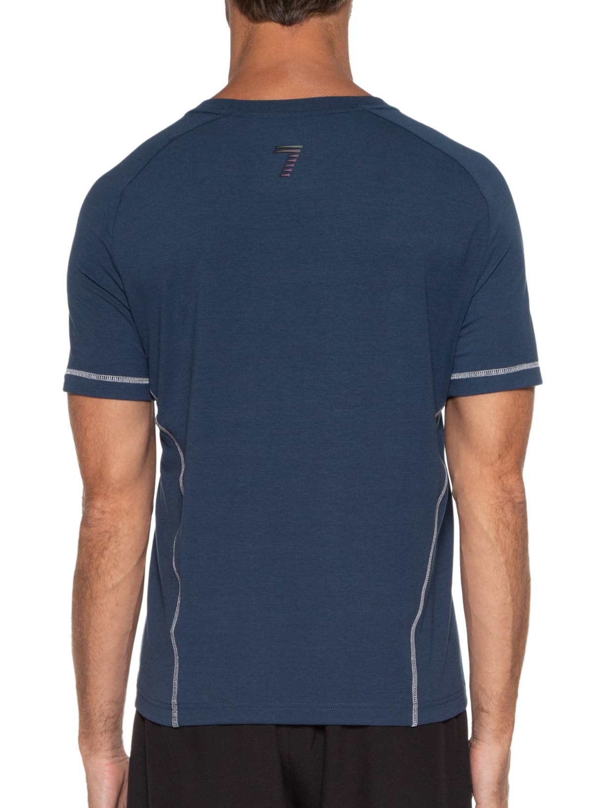 Camiseta Masculina De Malha Azul Ea7 Emporio Armani
