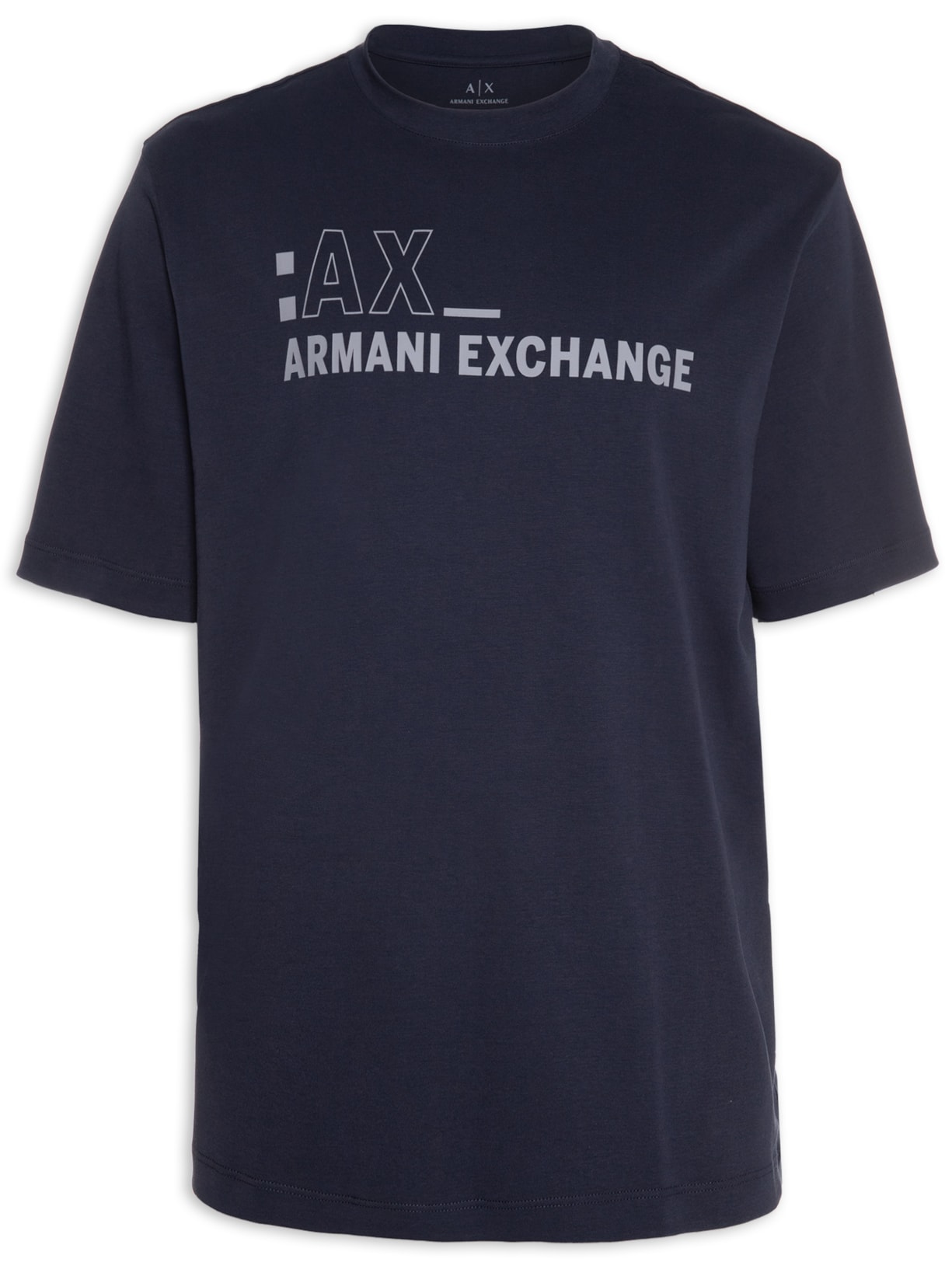 Camiseta Masculina De Malha Azul Armani Exchange