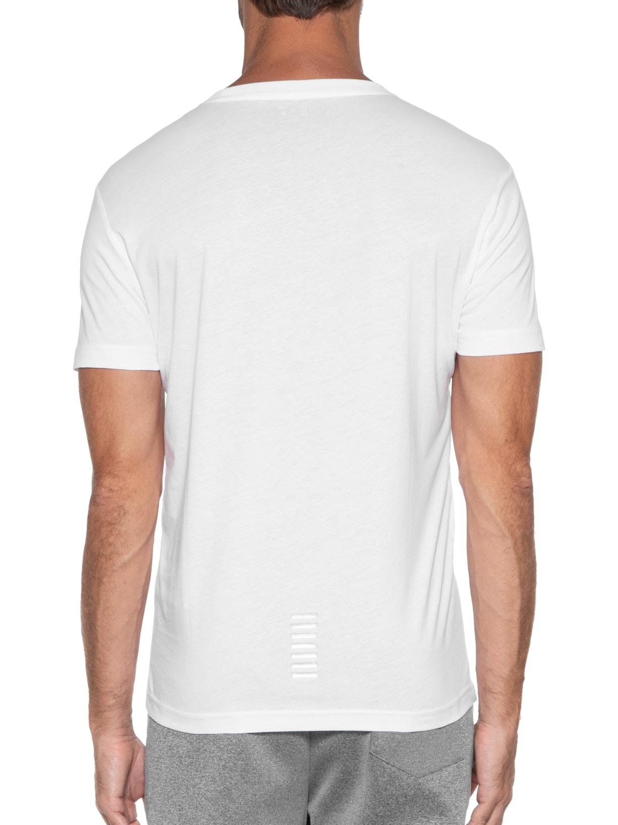 Camiseta Masculina De Malha Branco Ea7 Emporio Armani