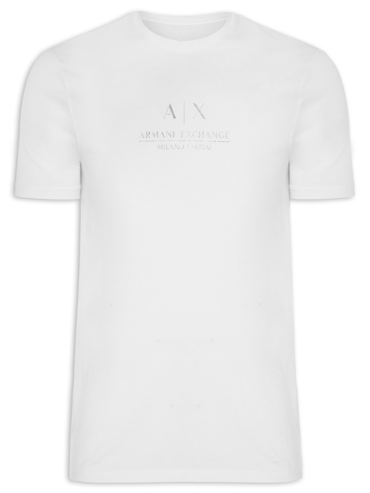 Camiseta Masculina De Malha Branco Armani Exchange