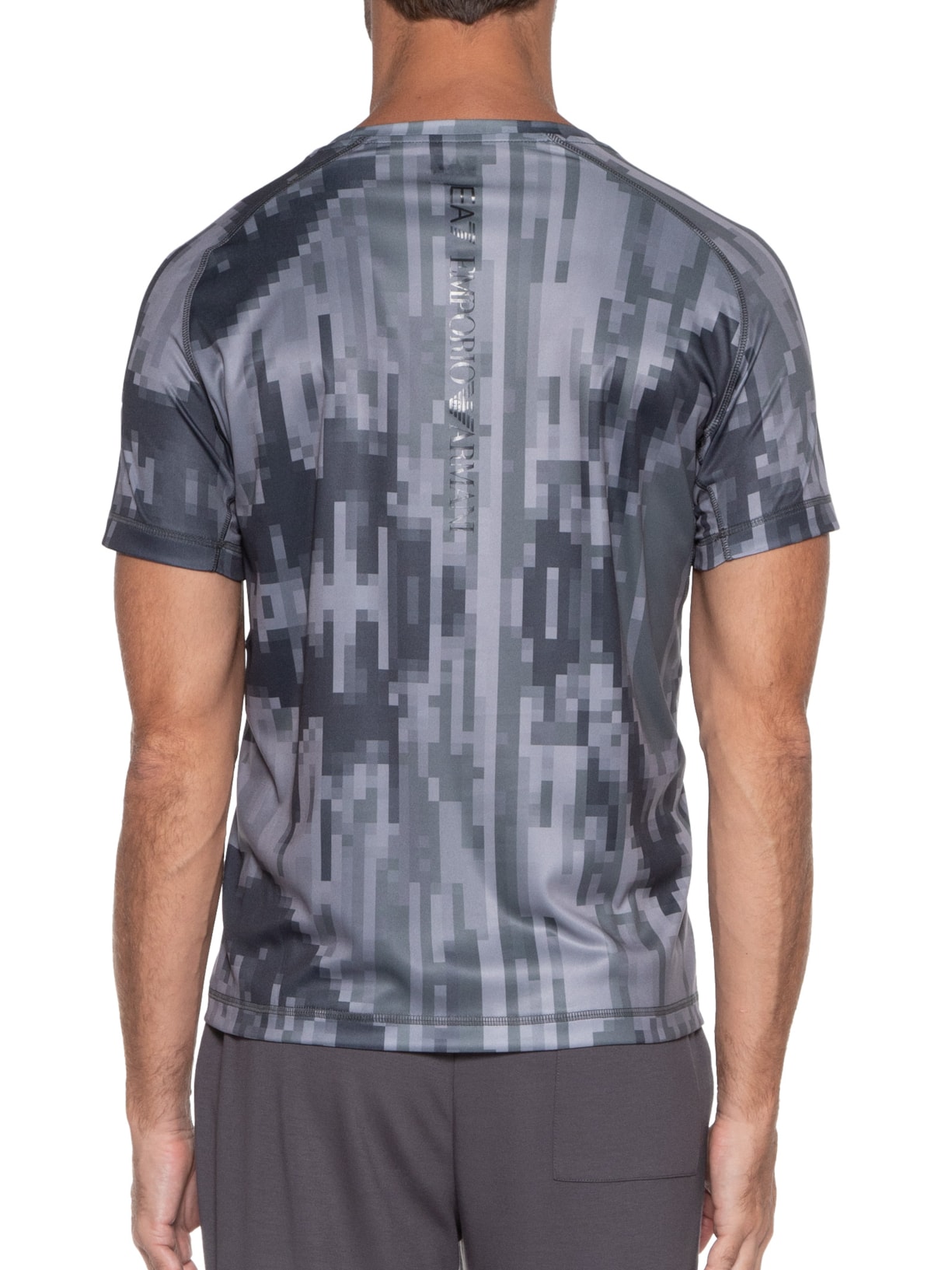 Camiseta Masculina De Malha Cinza Ea7 Emporio Armani