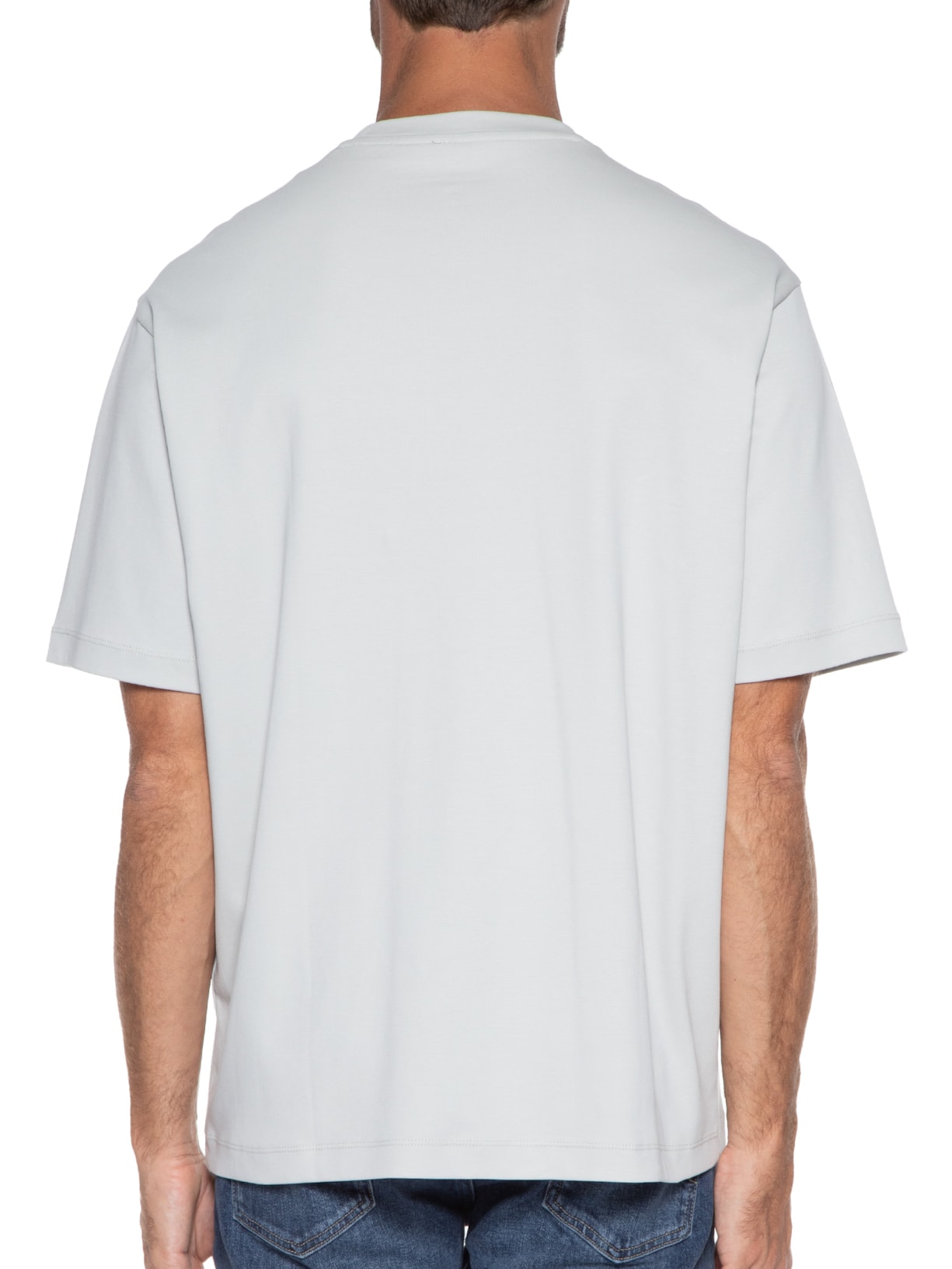 Camiseta Masculina De Malha Cinza Armani Exchange