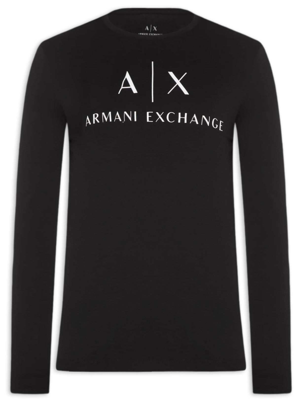 Camiseta Masculina De Malha Manga Longa Preto Armani Exchange