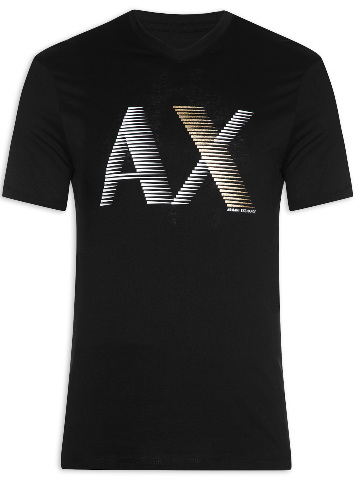 Camiseta Masculina De Mangas Curtas Preto Armani Exchange