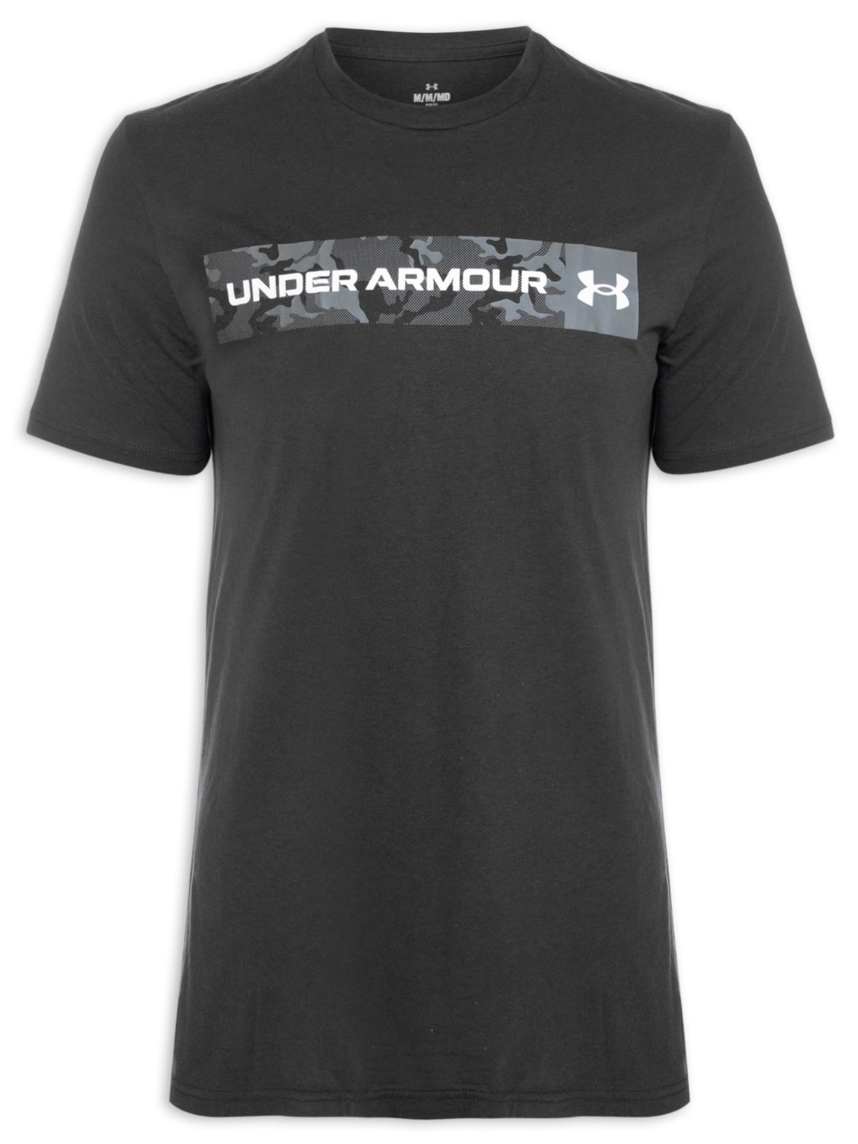 Camiseta Masculina De Treino Camo Chest Stripe - Preto