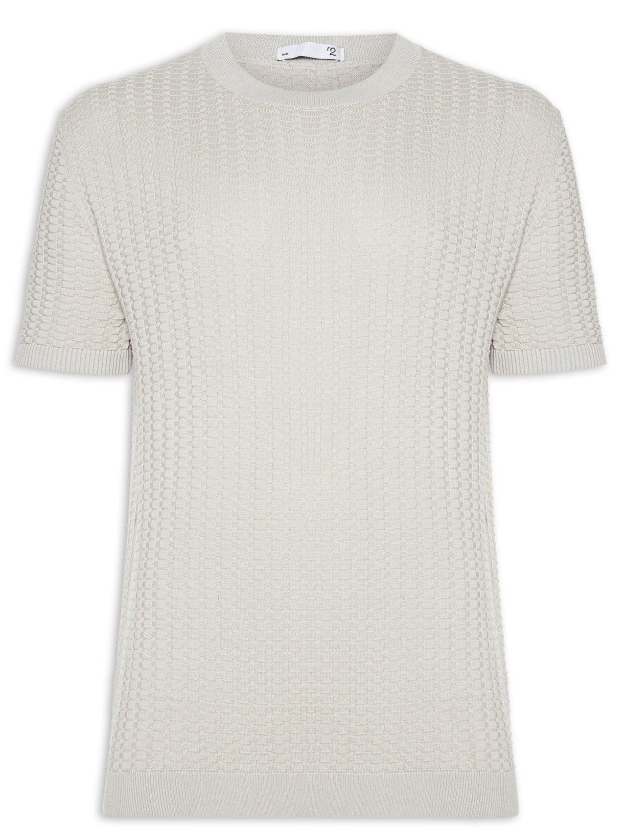 Camiseta Masculina De Tricot Texturizada Cinza '2 Essential