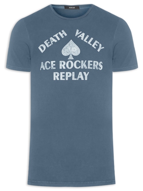 Camiseta Masculina Death Valley Ace Rockers - Azul