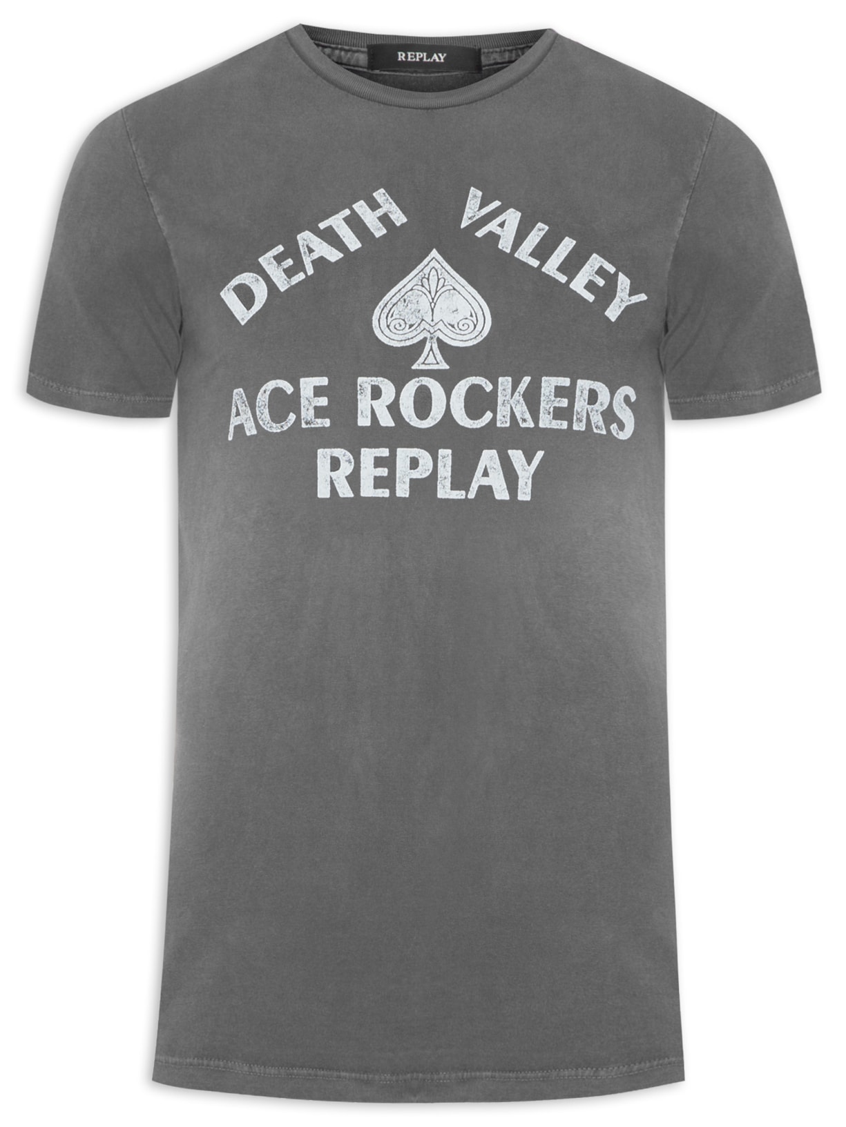 Camiseta Masculina Death Valley Ace Rockers - Cinza