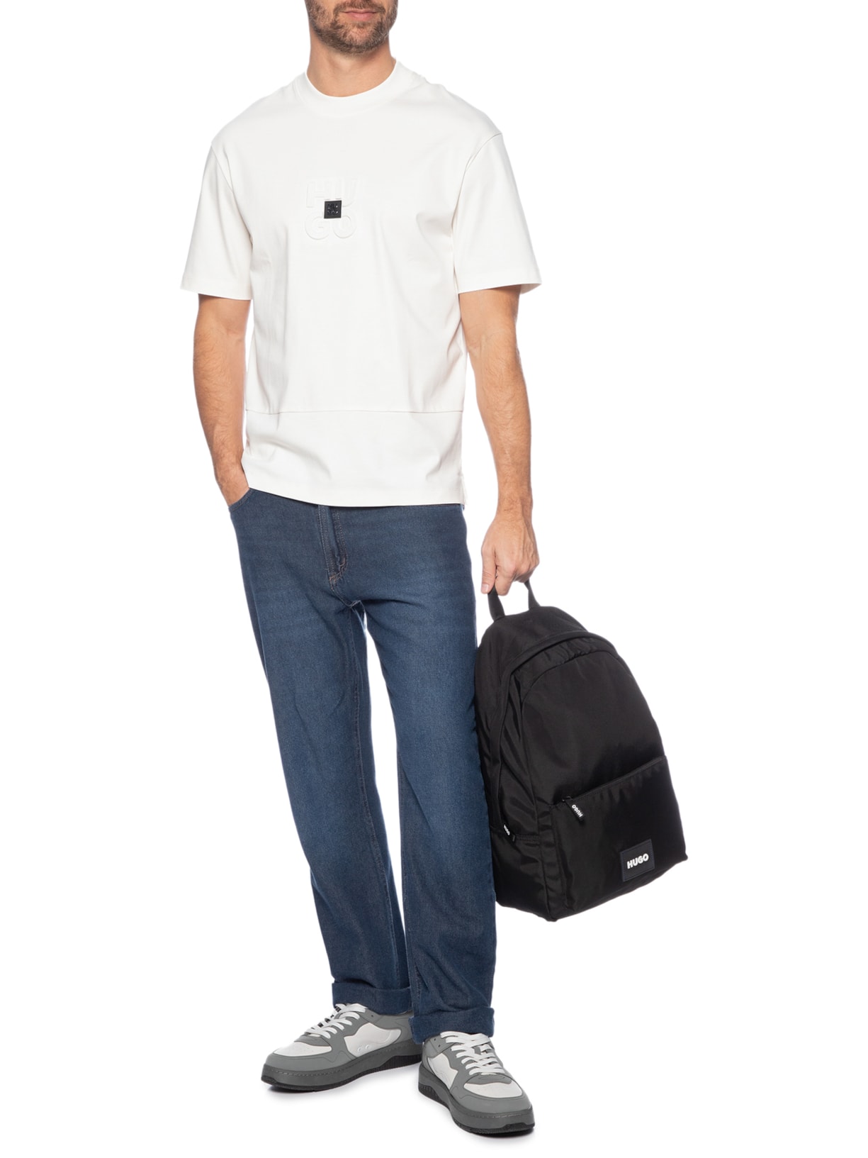 Camiseta Masculina Debostac Branco Hugo