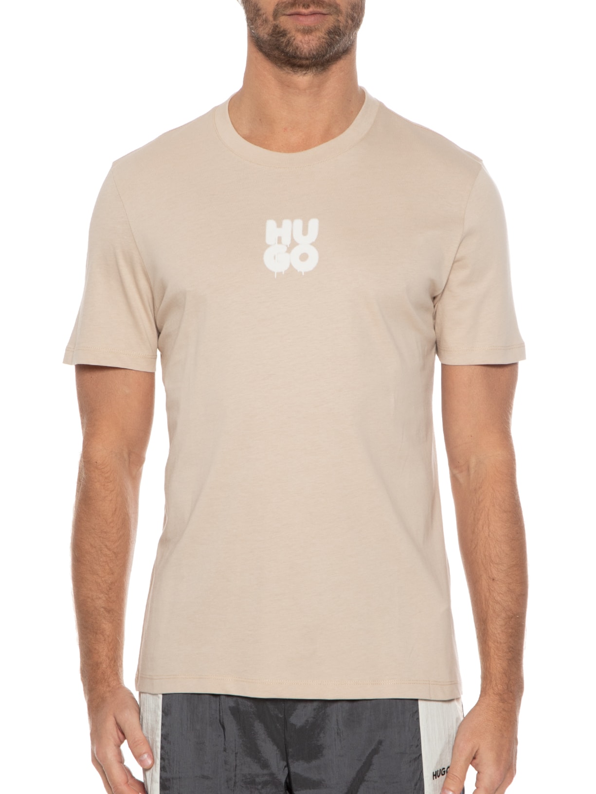Camiseta Masculina Decali Bege Hugo