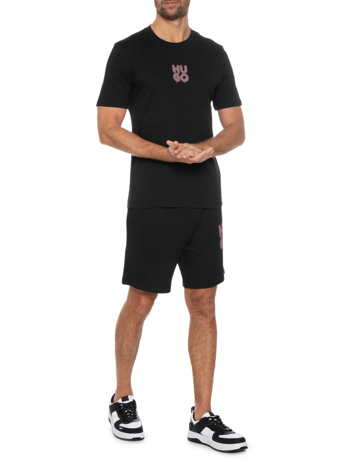 Camiseta Masculina Decali Preto Hugo