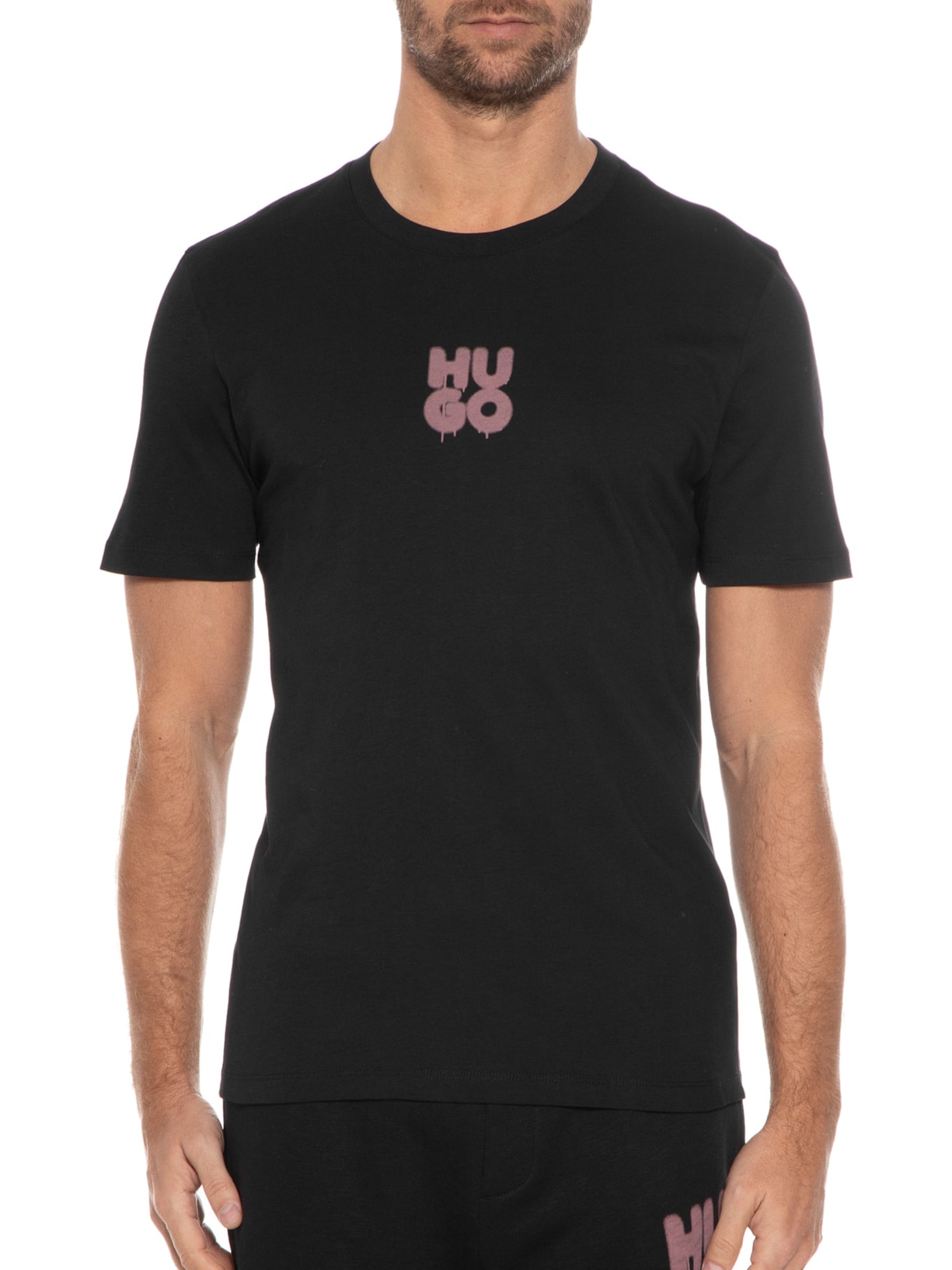 Camiseta Masculina Decali Preto Hugo