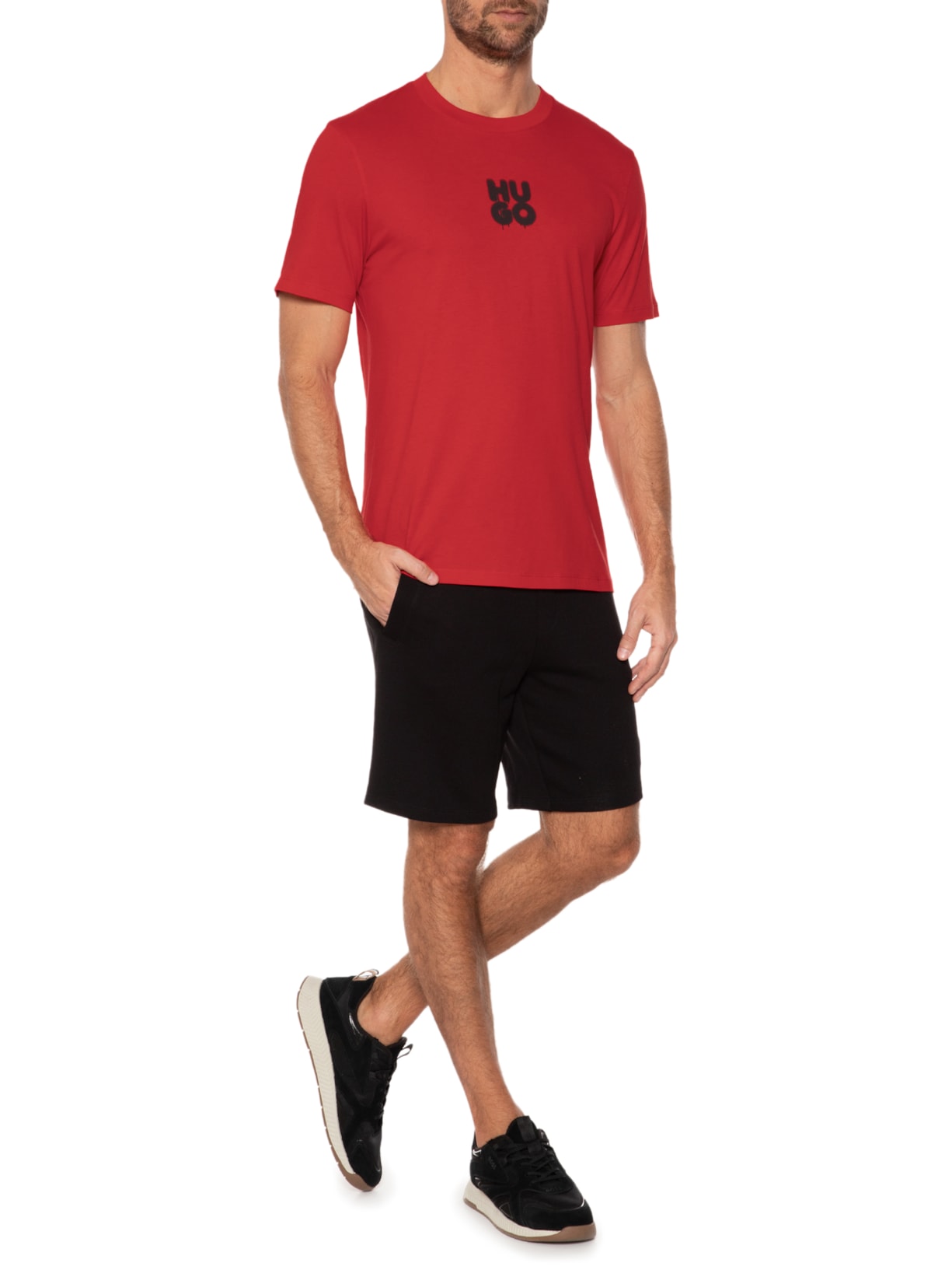 Camiseta Masculina Decali Vermelho Hugo