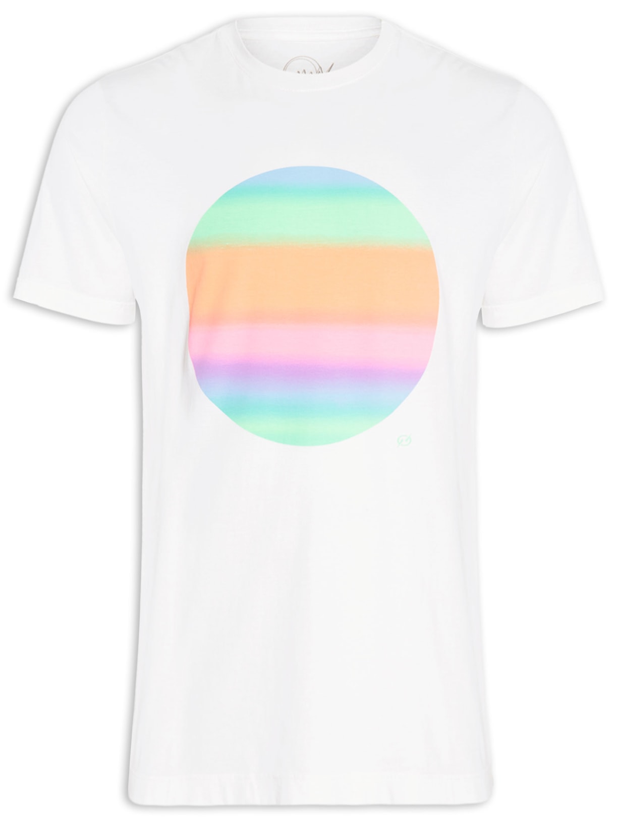 Camiseta Masculina Degrade Mentos - Branco
