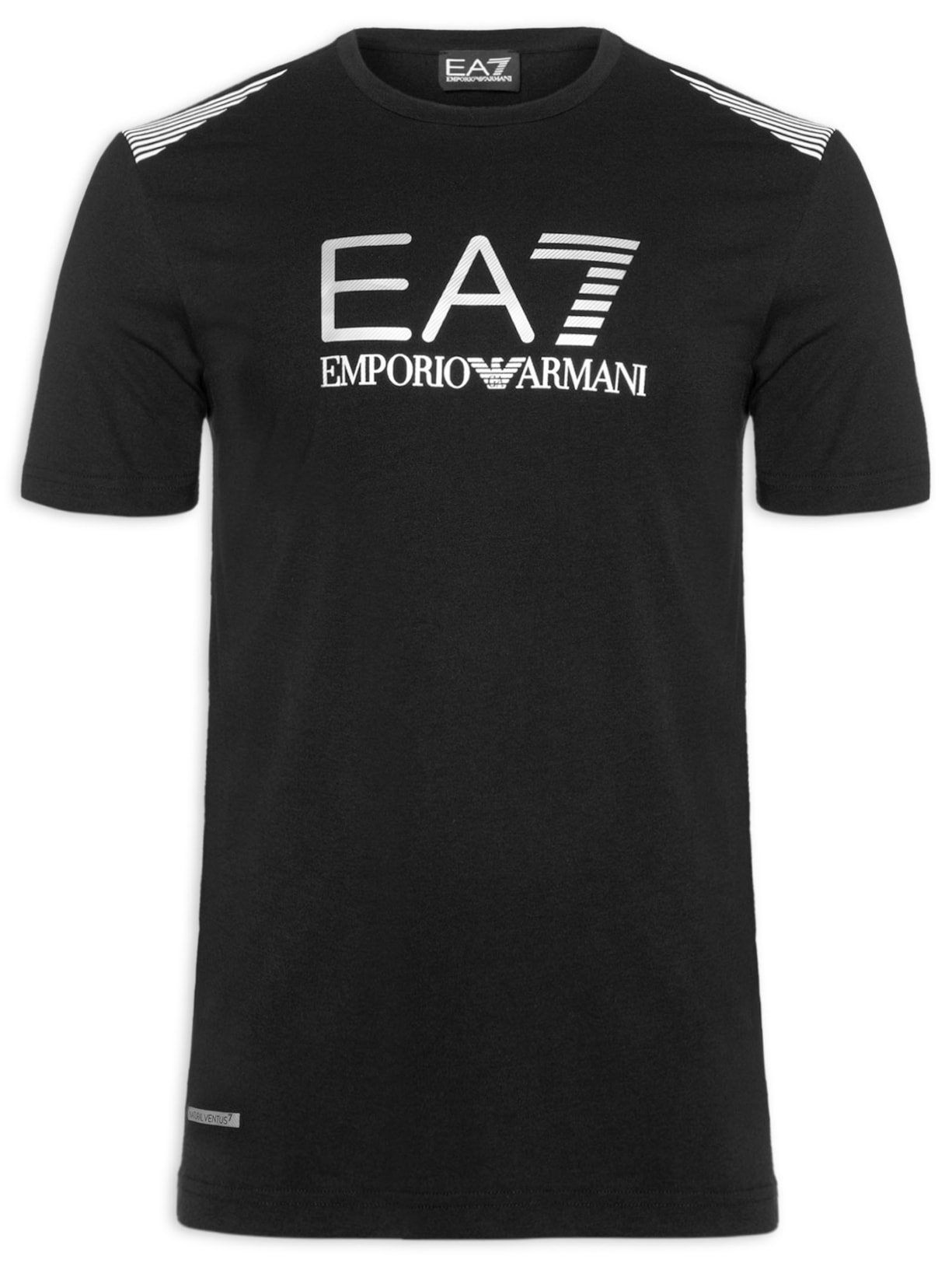 Camiseta Masculina Detalhe Metálico - Preto
