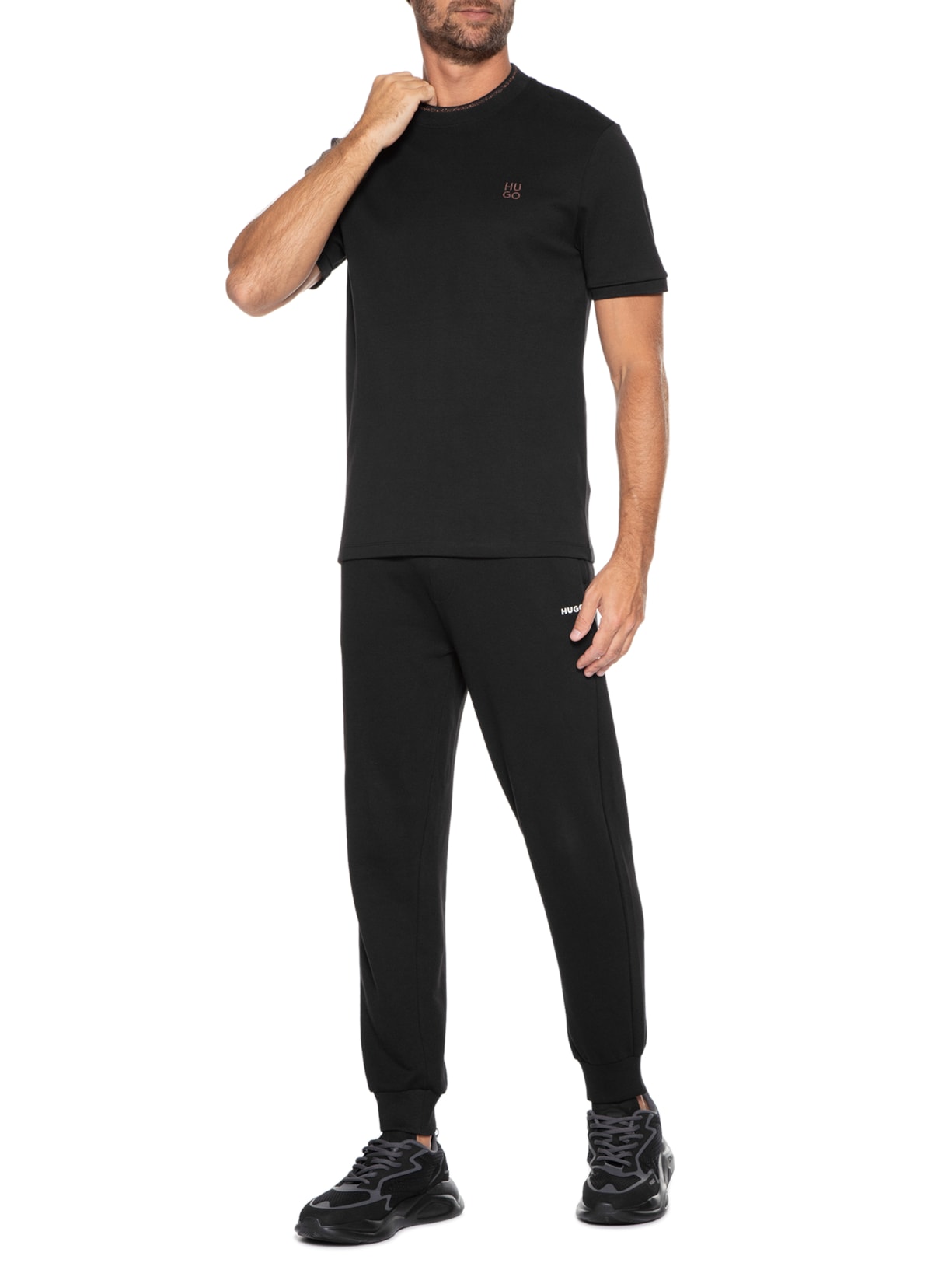 Camiseta Masculina Dettis Preto Hugo