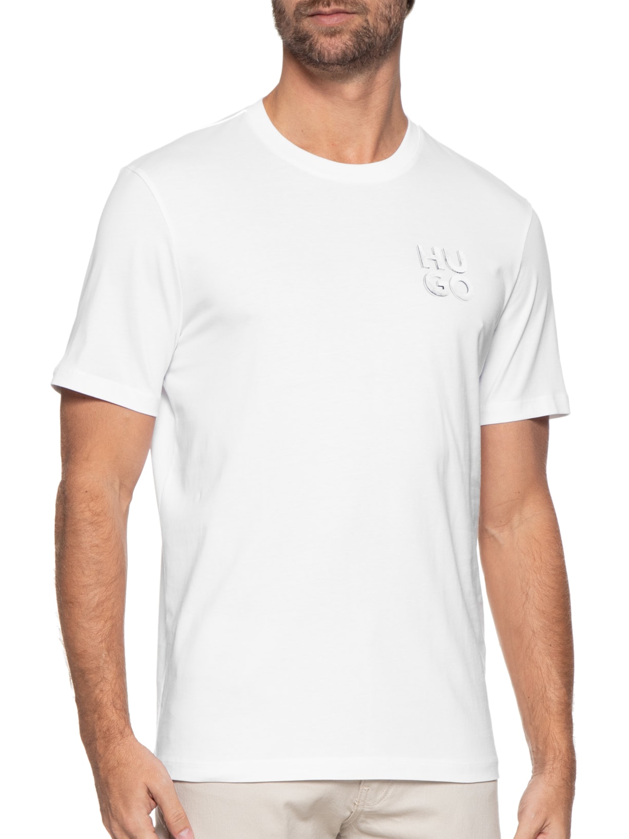 Camiseta Masculina Detzington Branco Hugo