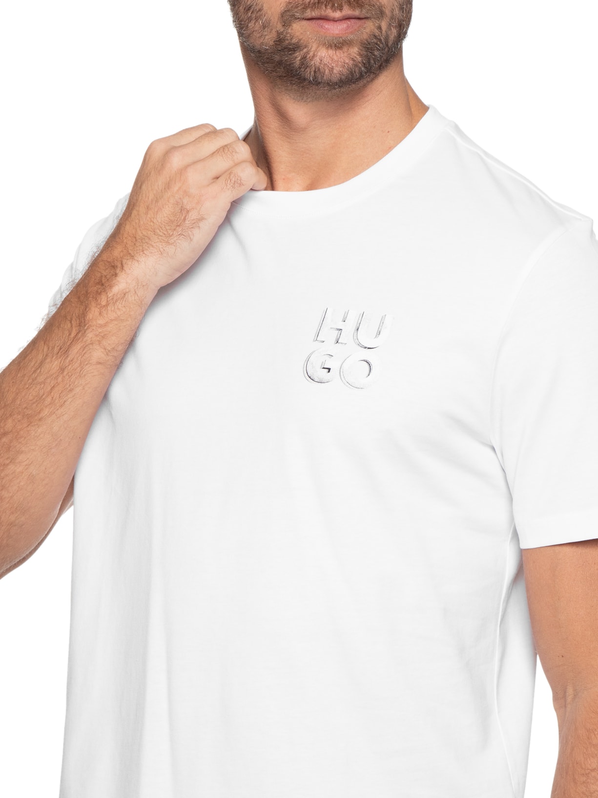 Camiseta Masculina Detzington Branco Hugo