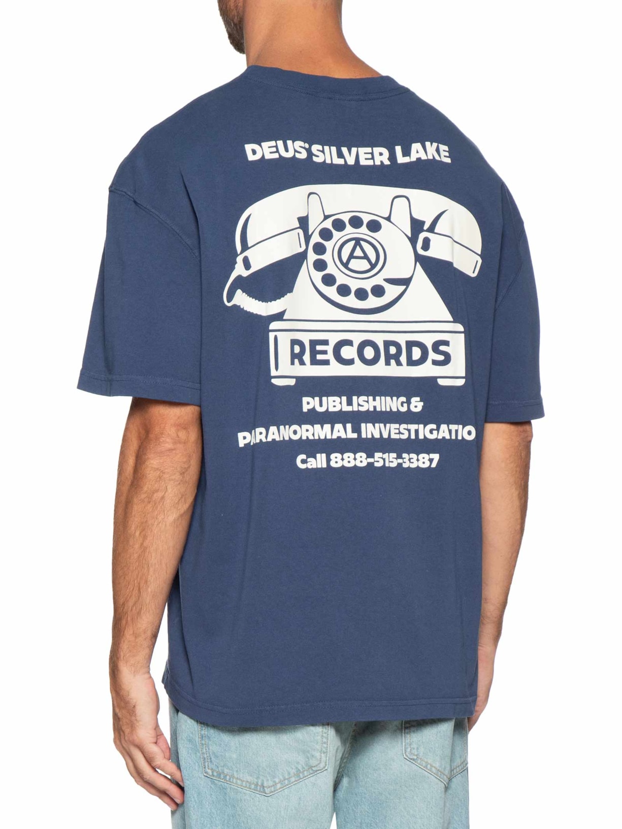 Camiseta Masculina Dial Tone Azul Deus Ex Machina