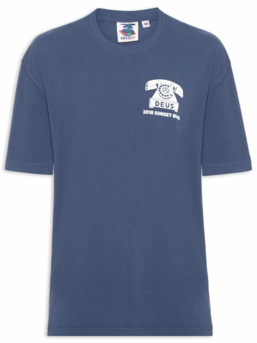 Camiseta Masculina Dial Tone - Azul