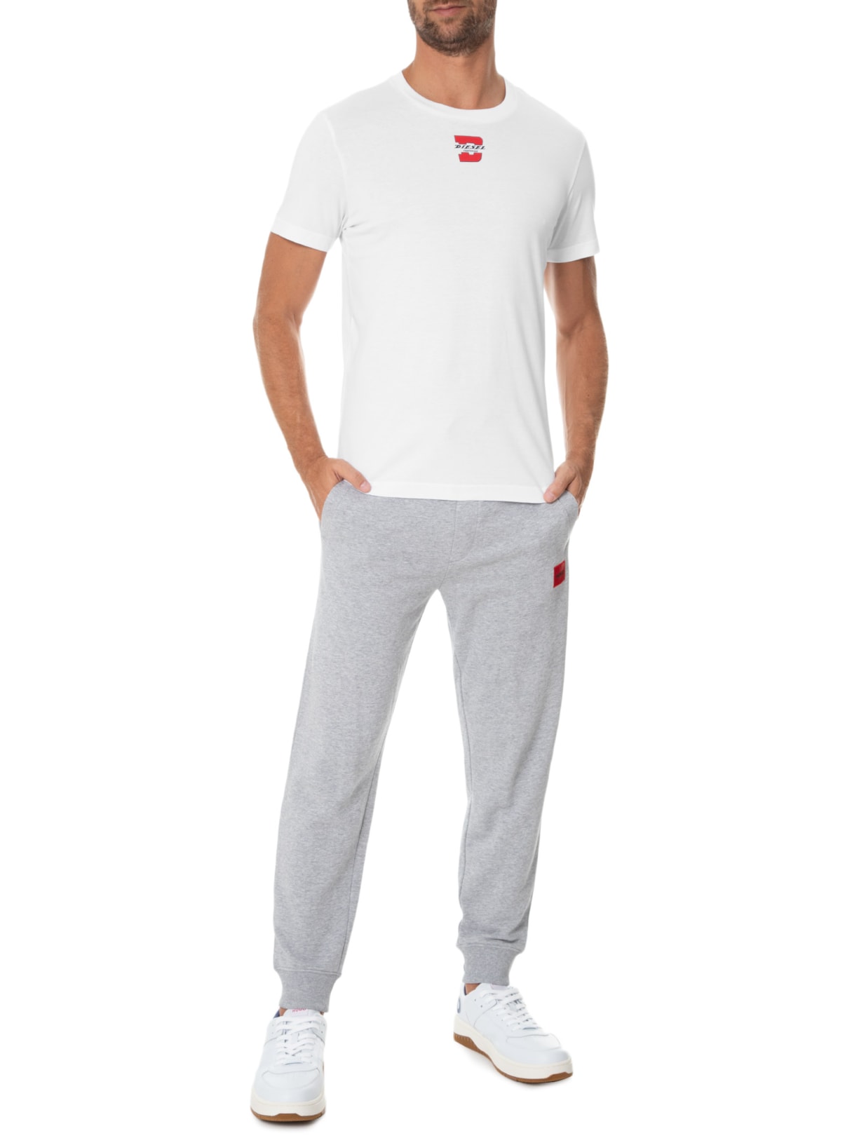 Camiseta Masculina Diegor K55 Branco Diesel