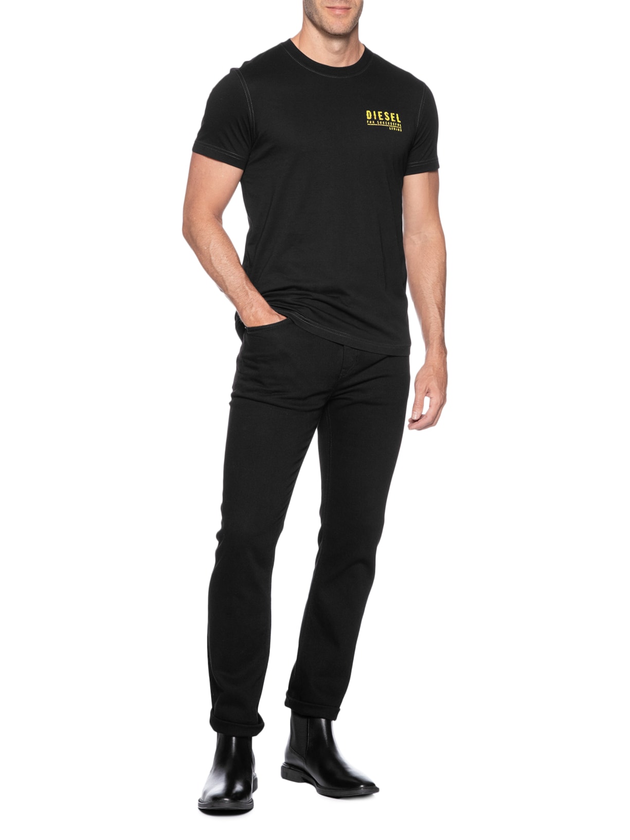 Camiseta Masculina Diegor K72 Preto Diesel
