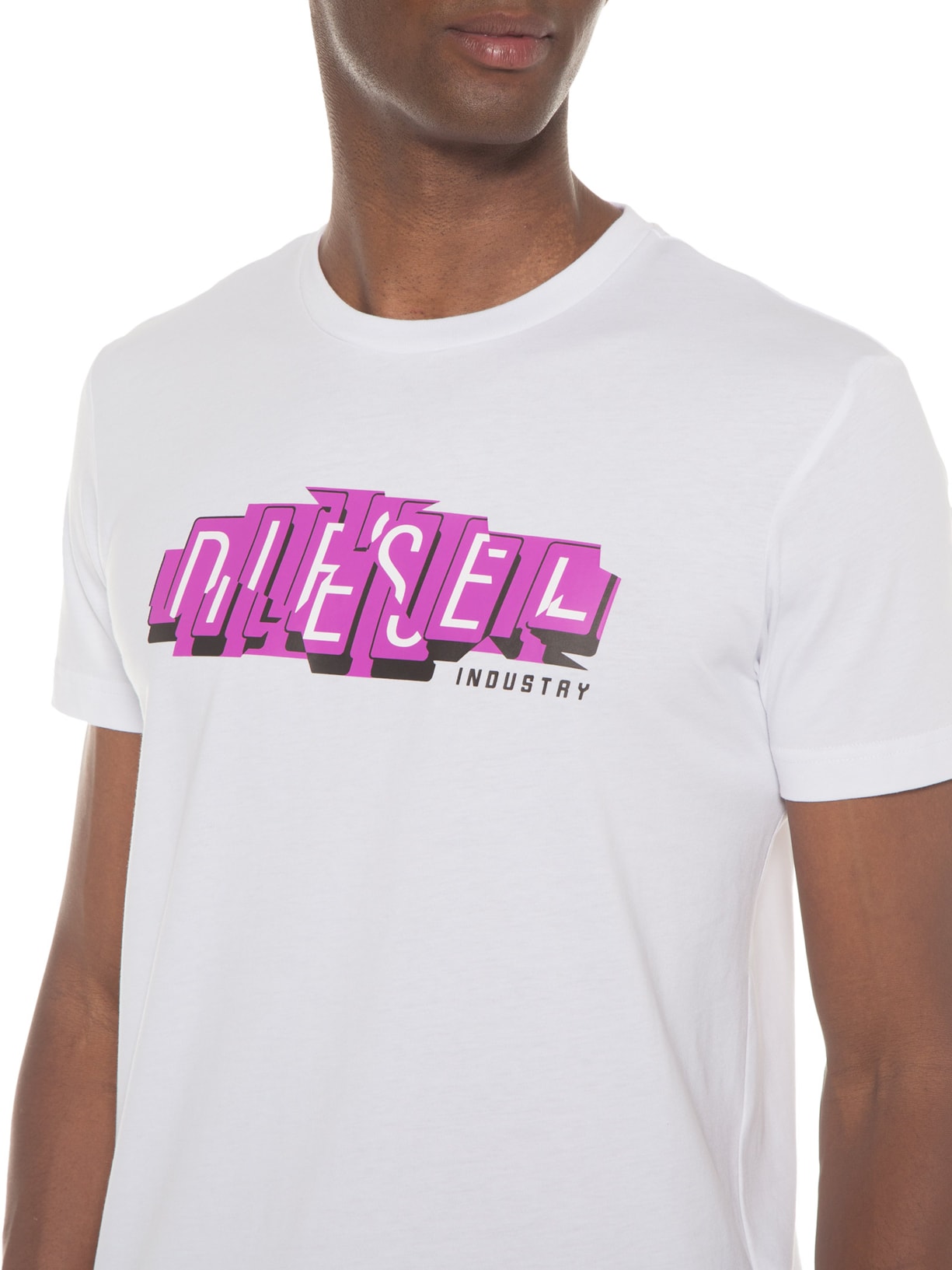 Camiseta Masculina Diegos E32 Branco Diesel