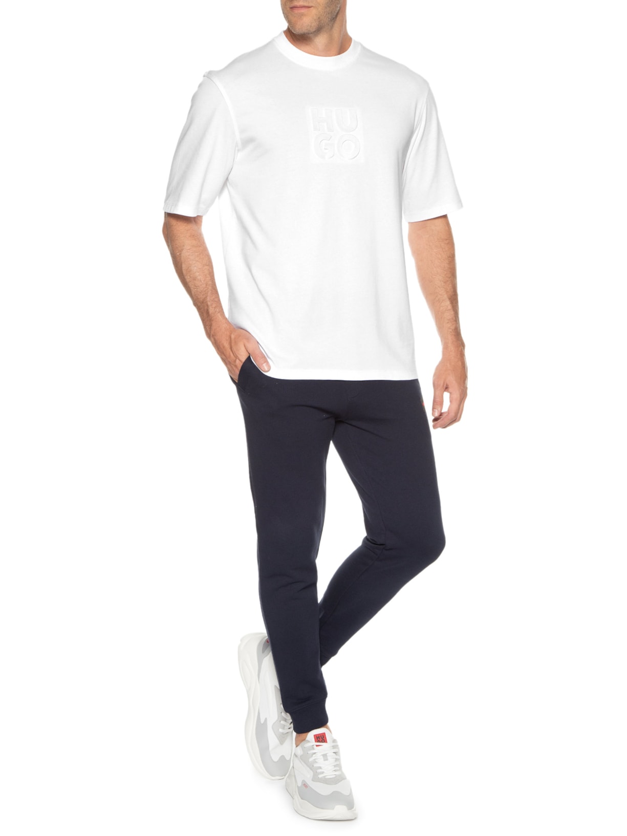 Camiseta Masculina Dleek Branco Hugo