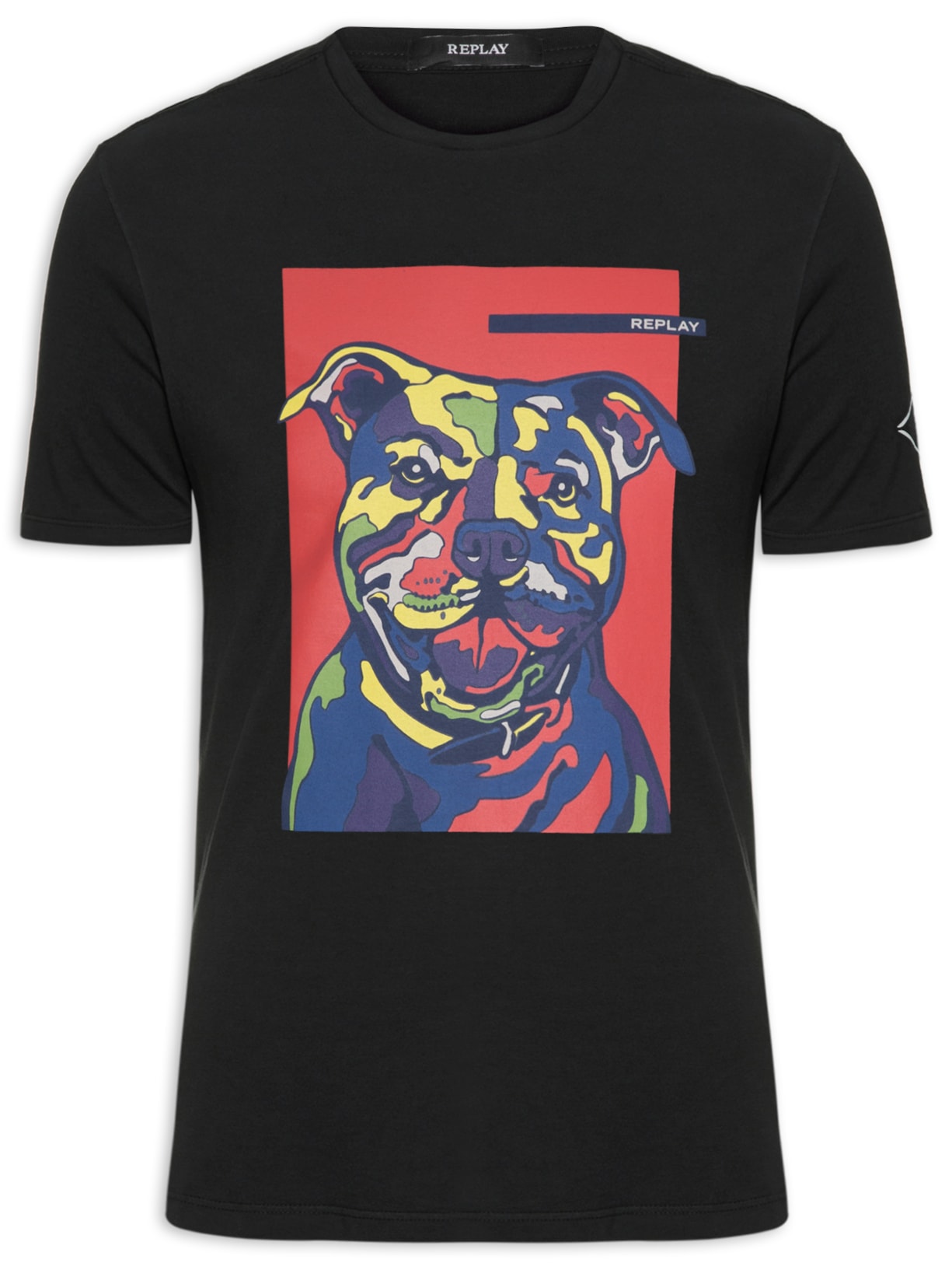 Camiseta Masculina Dog Rep Preto Replay