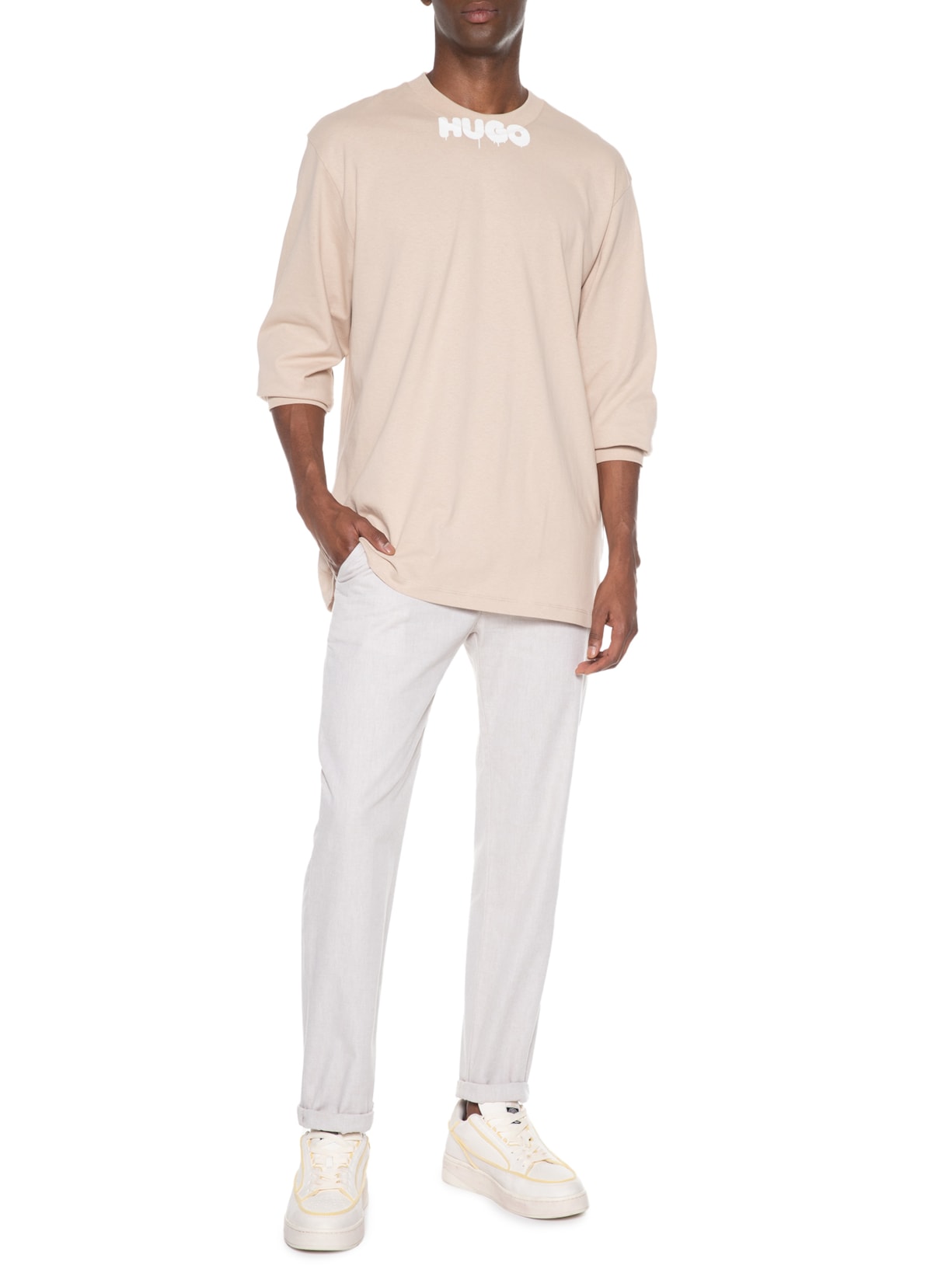 Camiseta Masculina Dotopaxi Bege Hugo