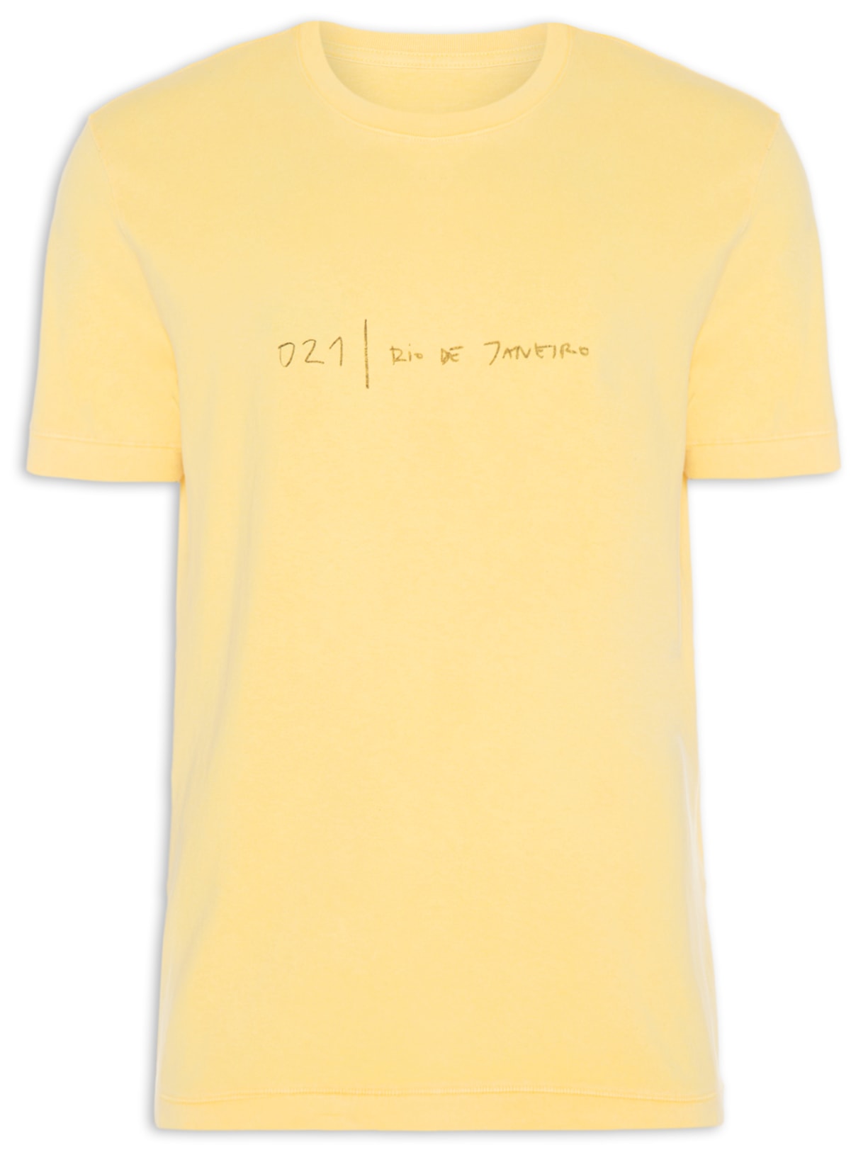 Camiseta Masculina Double 021 Sun - Amarelo