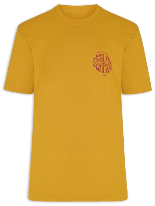 Camiseta Masculina Double 70's Surfing - Laranja