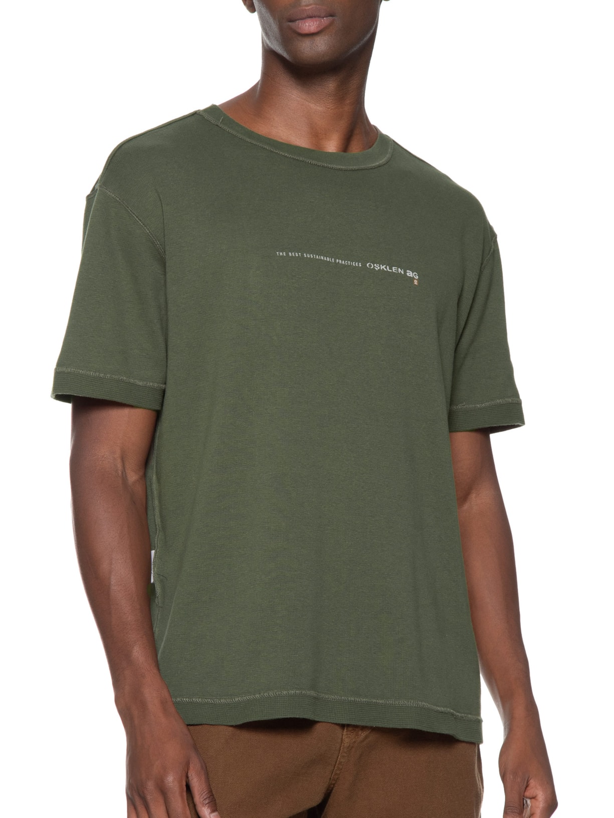 Camiseta Masculina Double Ag Verde Osklen