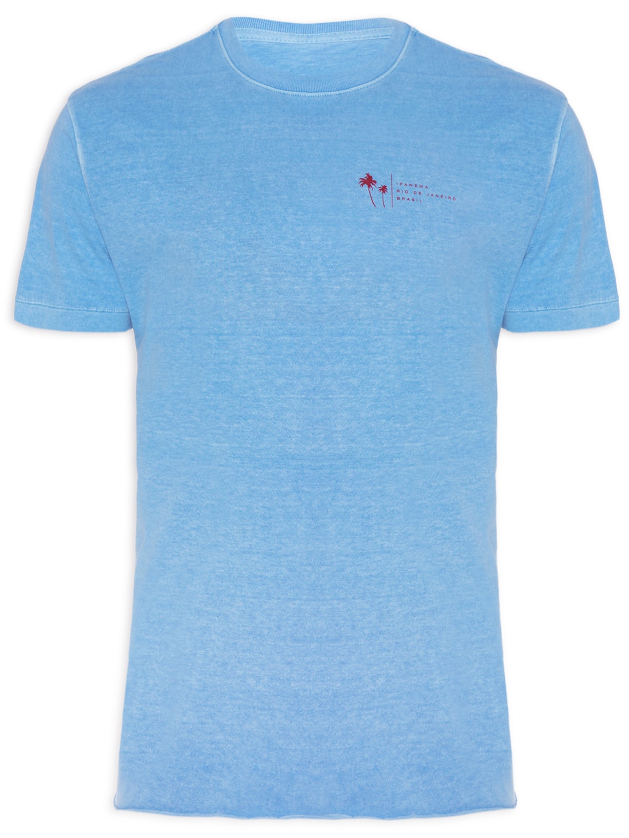 Camiseta Masculina Double Carimbo Rj - Azul