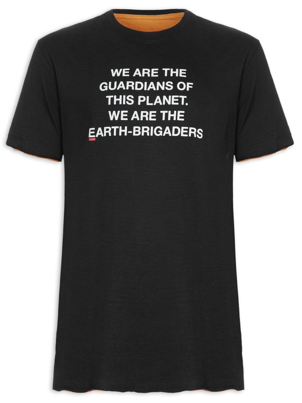 Camiseta Masculina Double Earth Brigaders Manga Curta - Preto