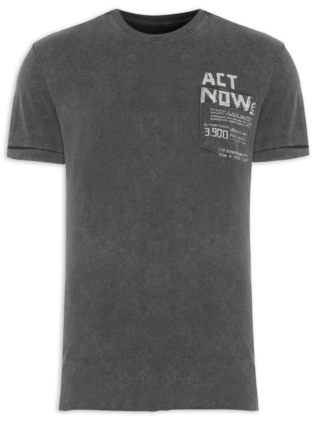 Camiseta Masculina Double Eco Actnow - Preto