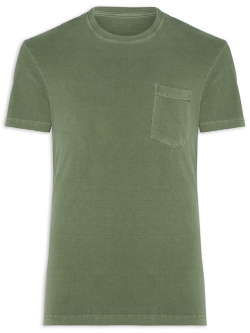 Camiseta Masculina Double Face Every Choise Manga Curta - Verde