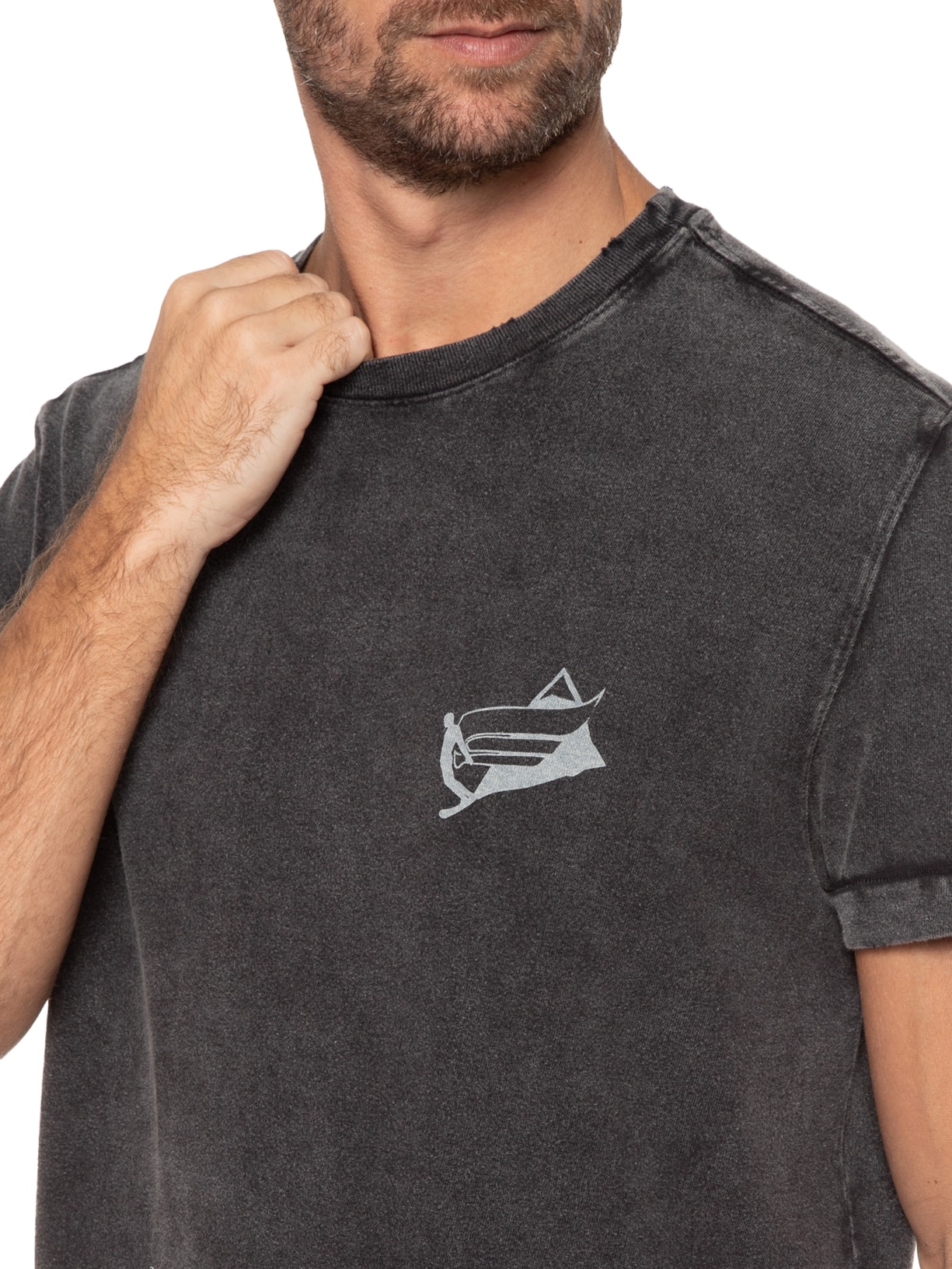 Camiseta Masculina Double Face Icaro Cinza Osklen