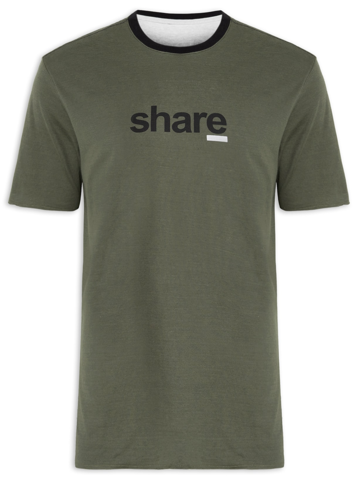 Camiseta Masculina Double Face Share - Verde