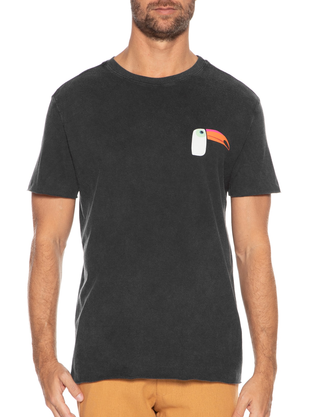 Camiseta Masculina Double Face Tucano Preto Osklen