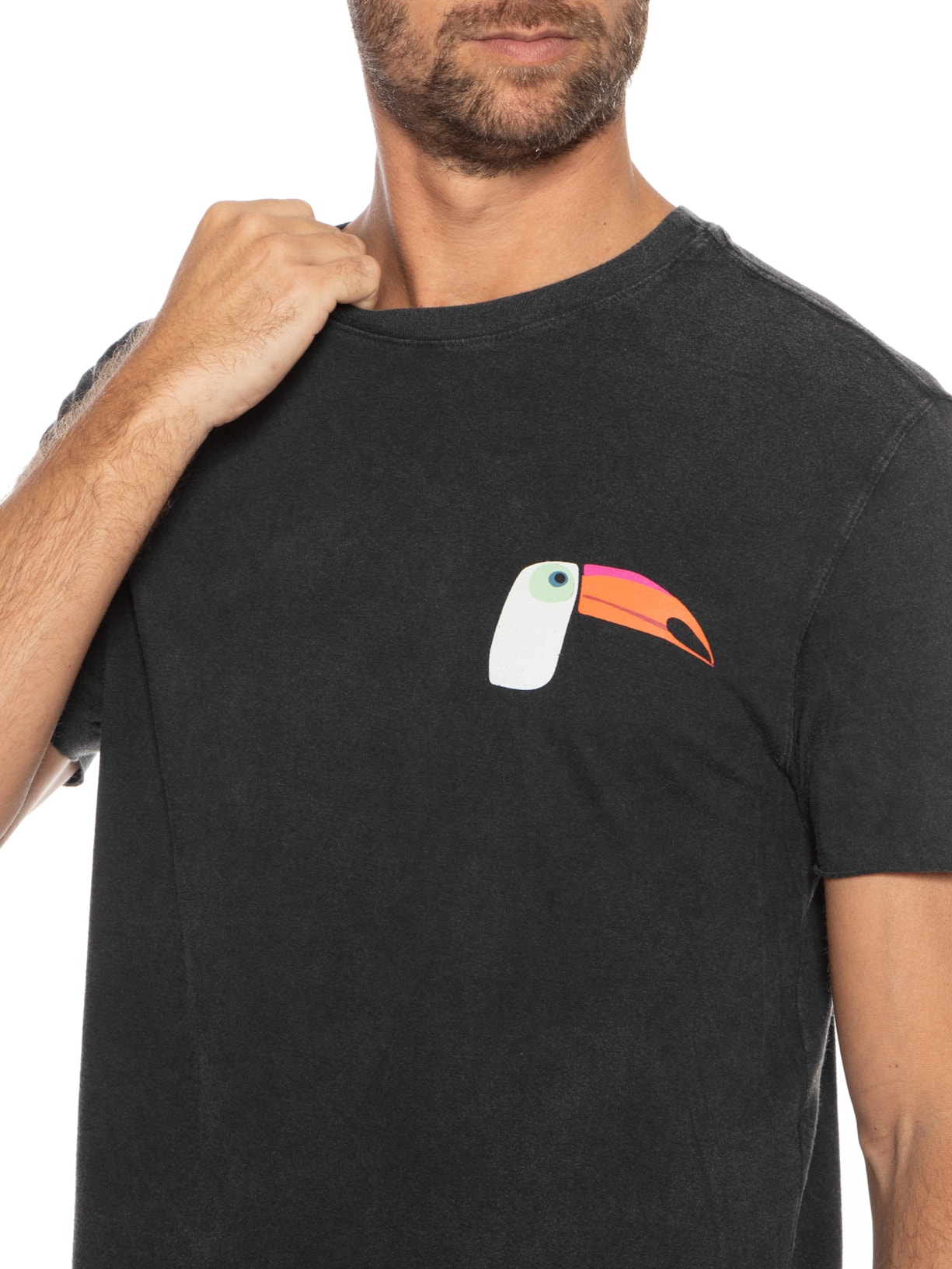 Camiseta Masculina Double Face Tucano Preto Osklen
