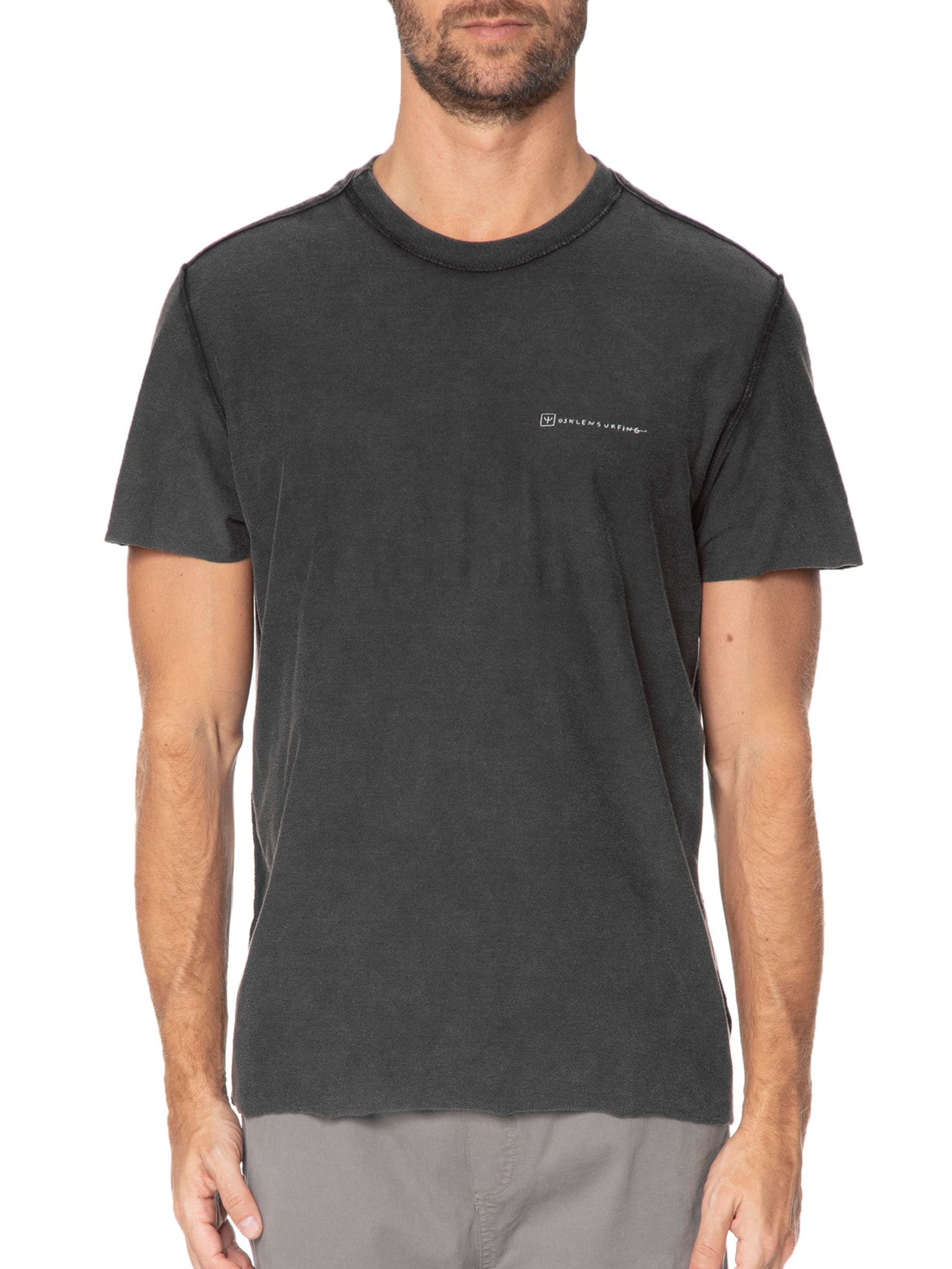 Camiseta Masculina Double Grumari Preto Osklen