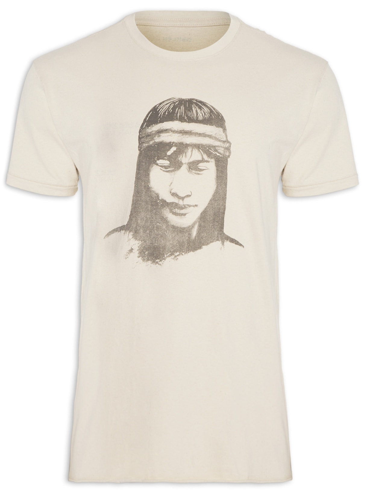 Camiseta Masculina Double Indígena - Bege